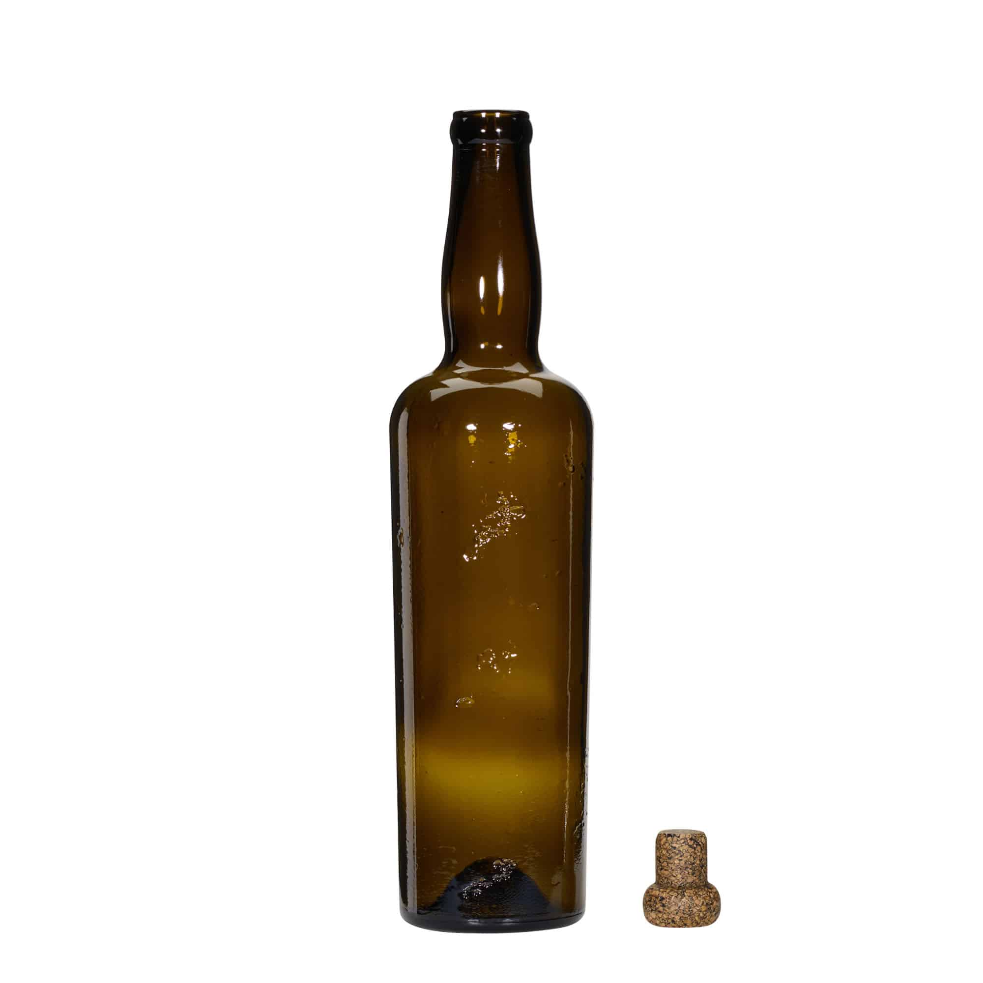 750 ml Wildly Crafted glass bottle ‘Siroco’, brown, opening: cork