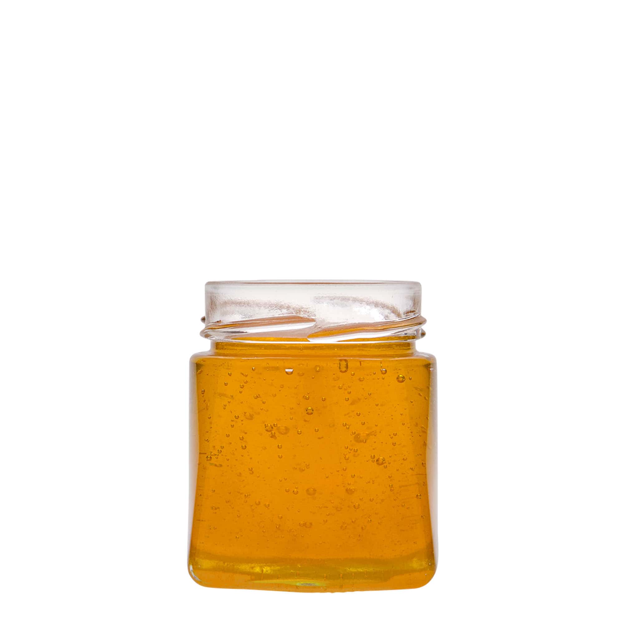 212 ml square glass ‘Luxor’, opening: Deep-Twist-off (DTO 63)
