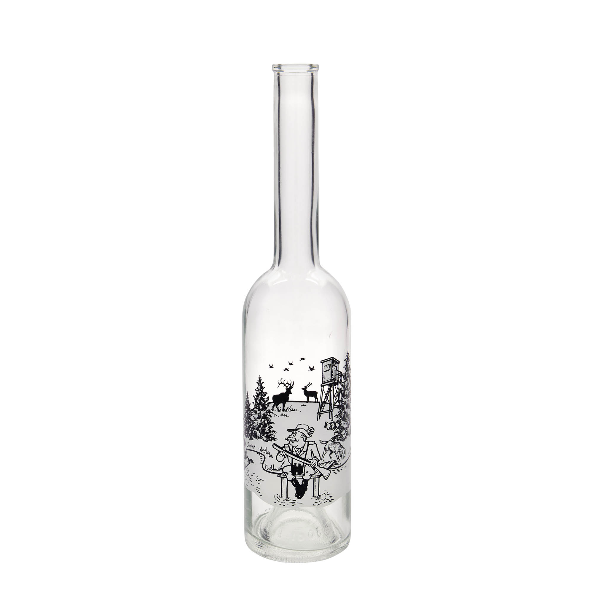 500 ml glass bottle 'Opera', design: hunter, opening: cork