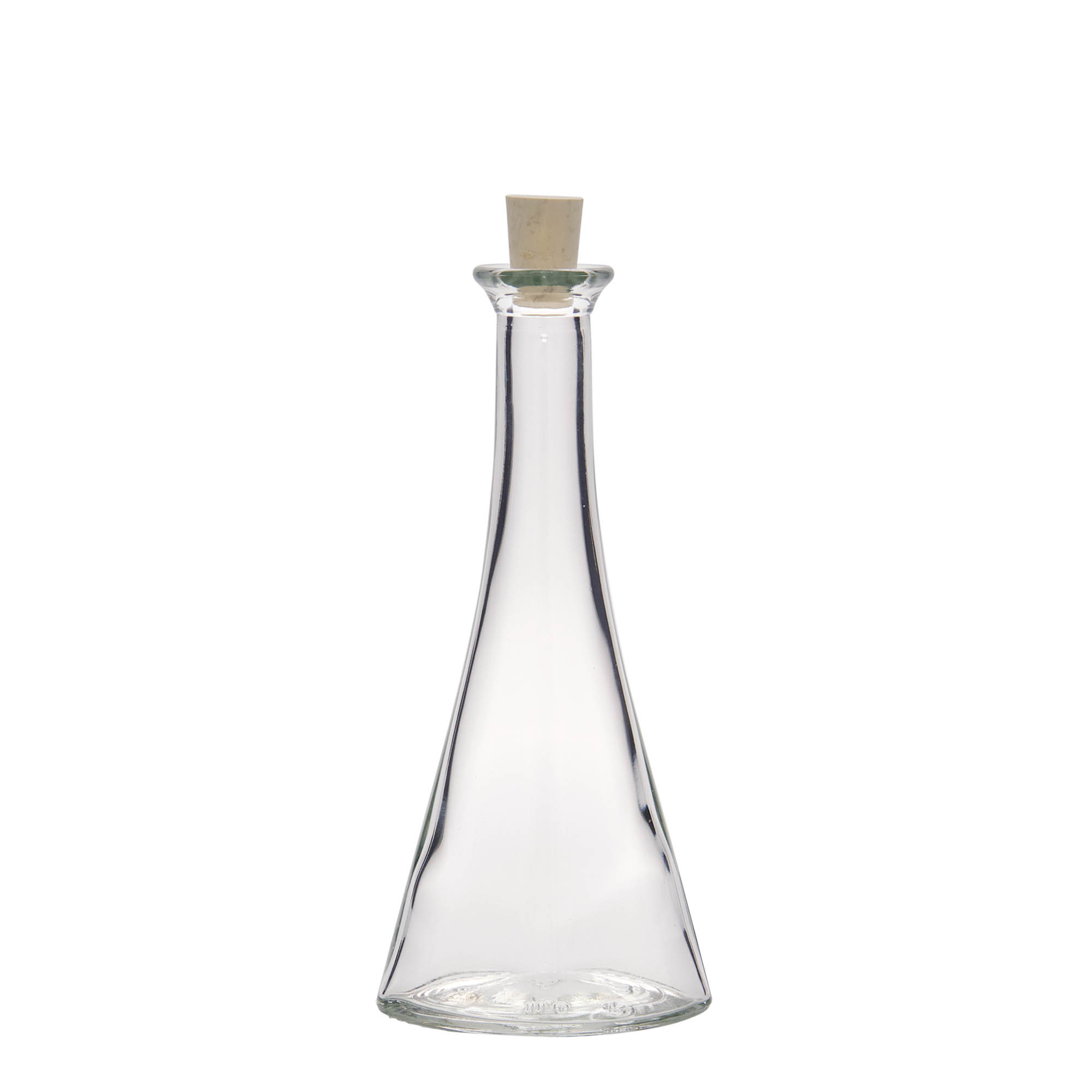 100 ml glass bottle 'Veronica', half-round, opening: cork 100 ml glass bottle 'Veronica', half-round, opening: cork