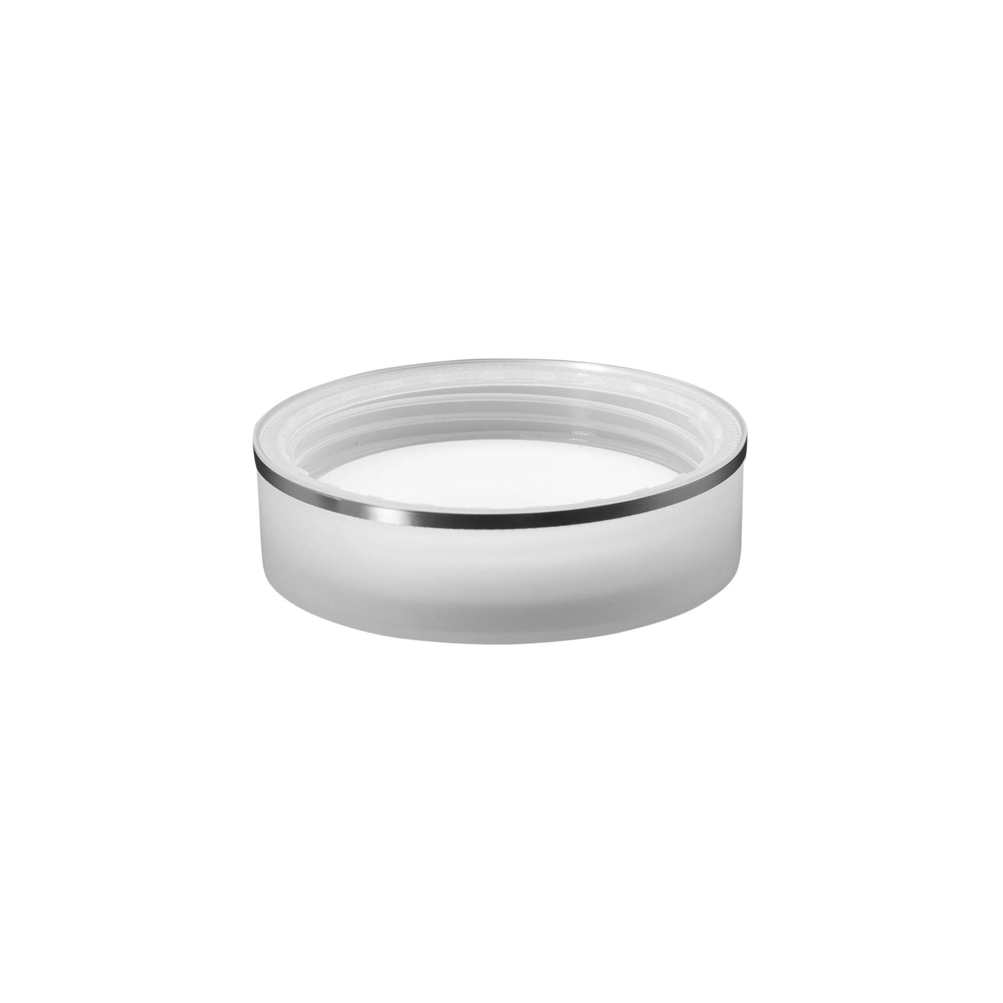 Screw cap 'Clear/Platinum Edition', PP plastic, white, for opening: 70/2P