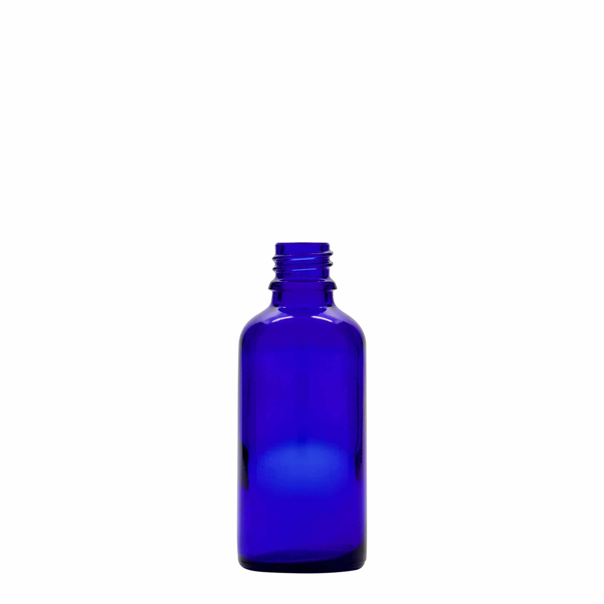 50 ml dropper bottle medicine, glass, royal blue-red, opening: DIN 18 50 ml dropper bottle medicine, glass, royal blue-red, opening: DIN 18