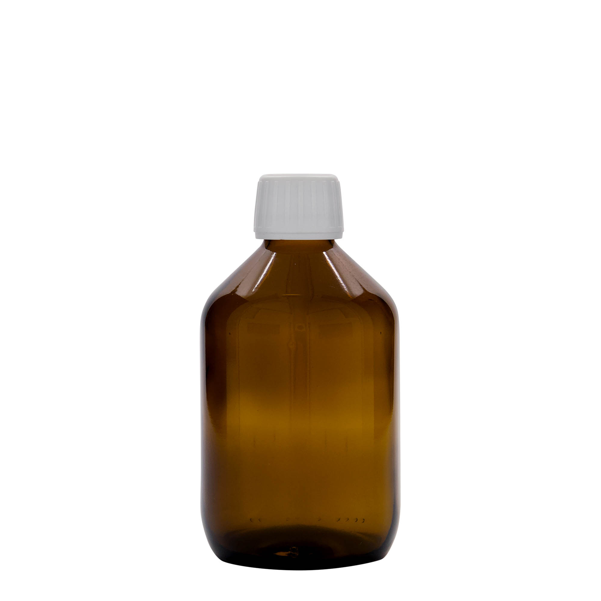 300 ml medical bottle, brown, glass, opening: PP 28