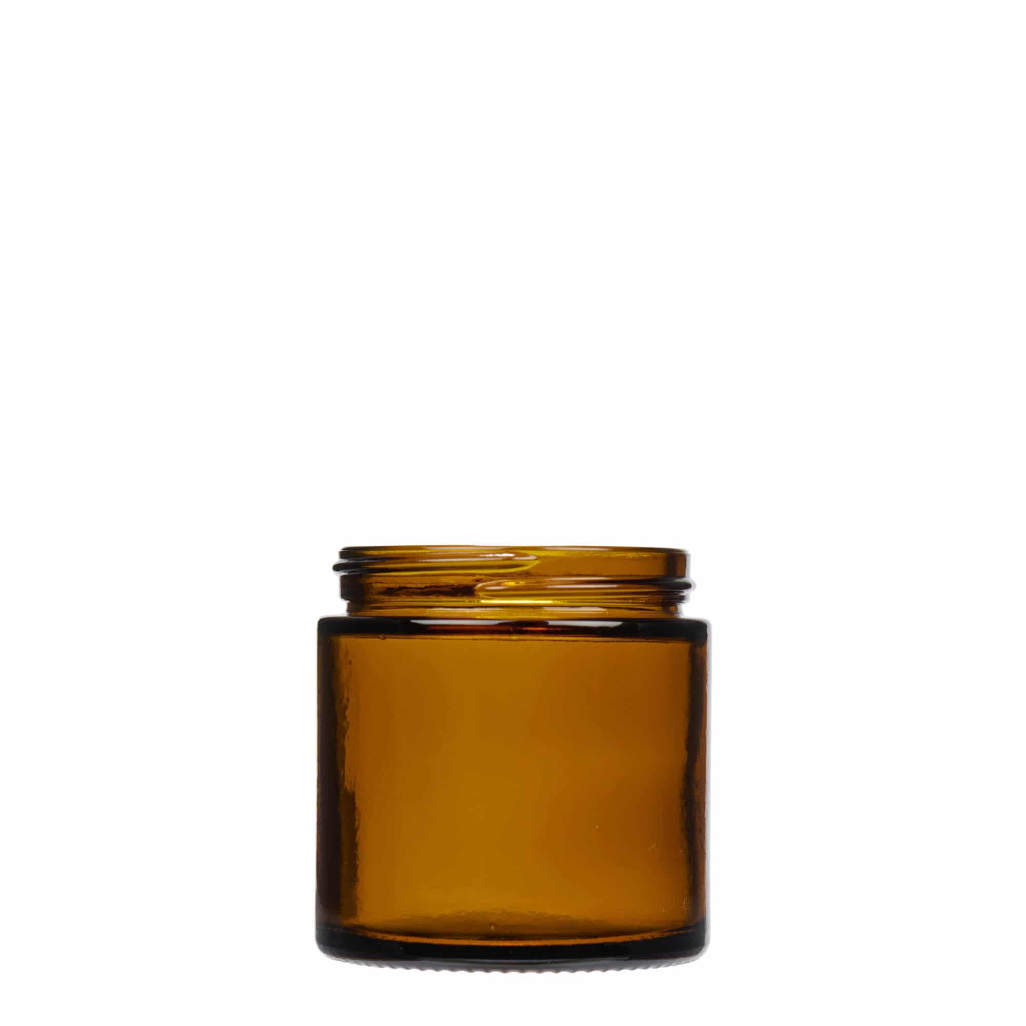 120 ml jar ‘Brown Line’, glass, brown, opening: screw cap