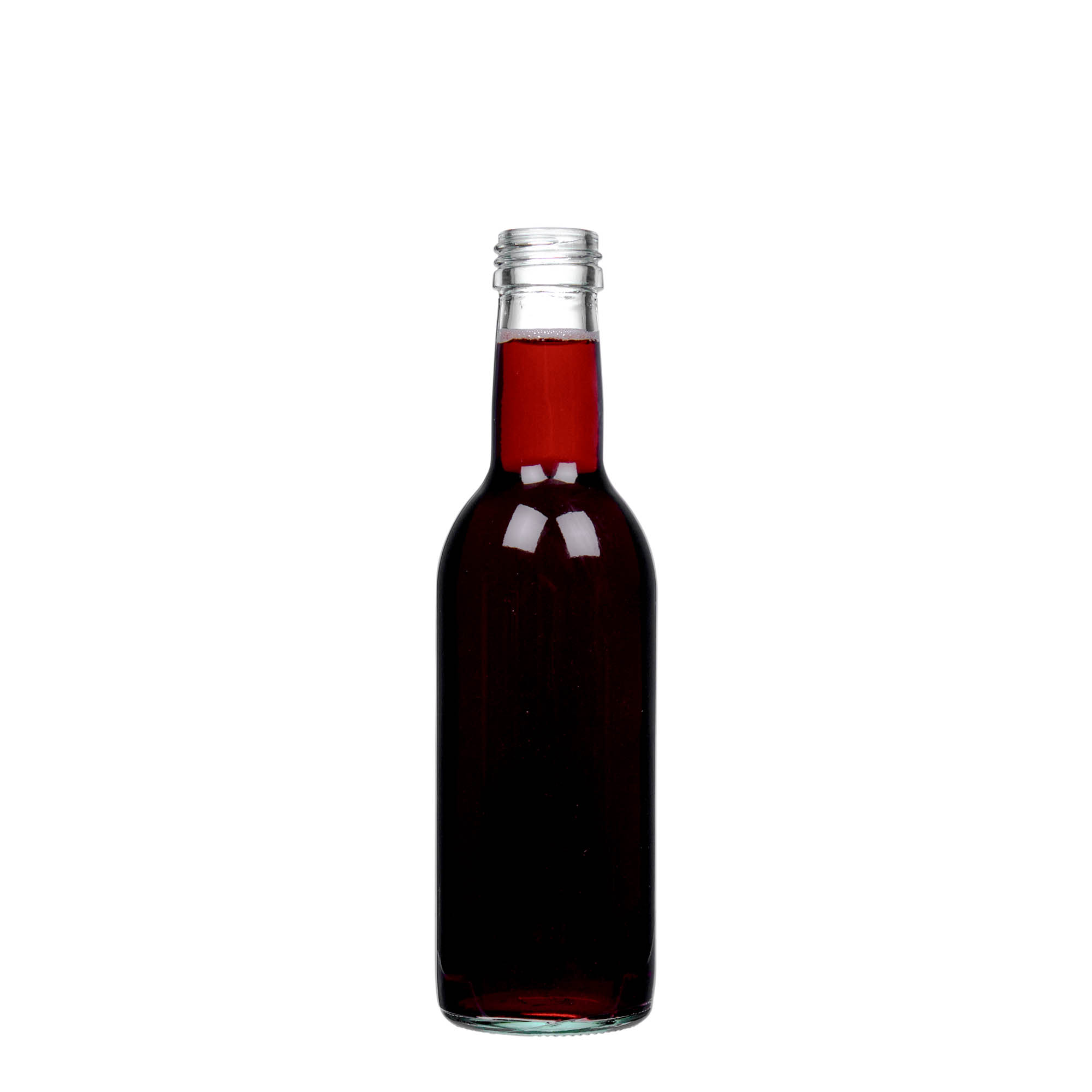 250 ml glass bottle 'Bordeaux', opening: PP 28