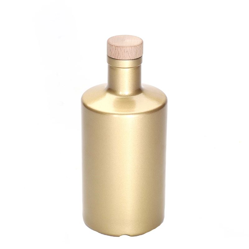 500 ml glass bottle 'Caroline', gold, opening: cork 500 ml glass bottle 'Caroline', gold, opening: cork
