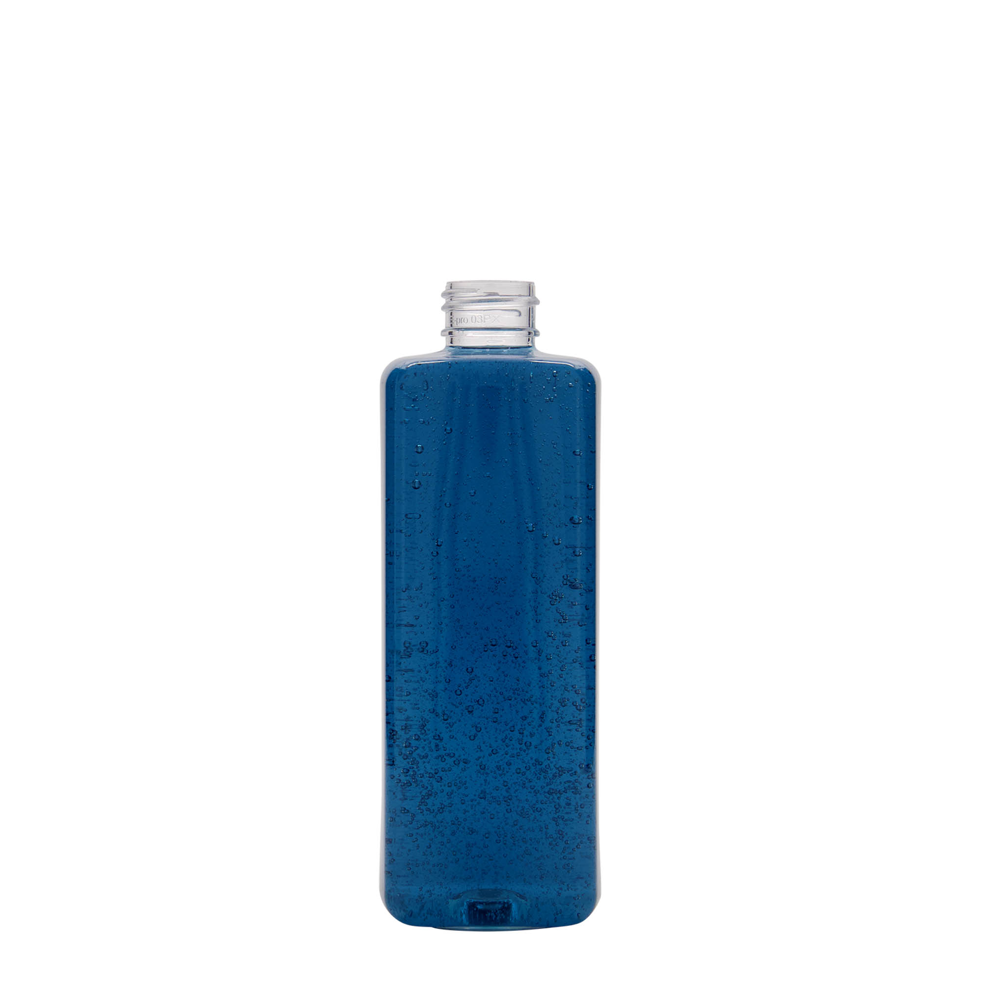 300 ml PET bottle ‘Karl’, square, plastic, neck: 24/410