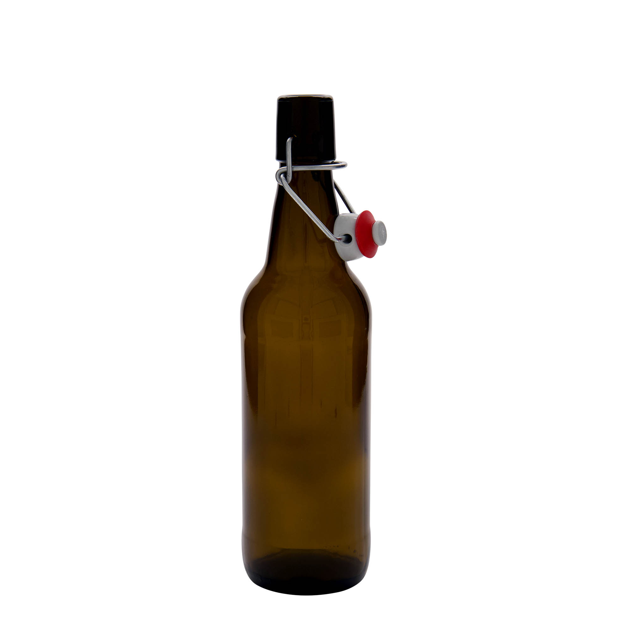 500 ml beer bottle, glass, brown, opening: swing top closure