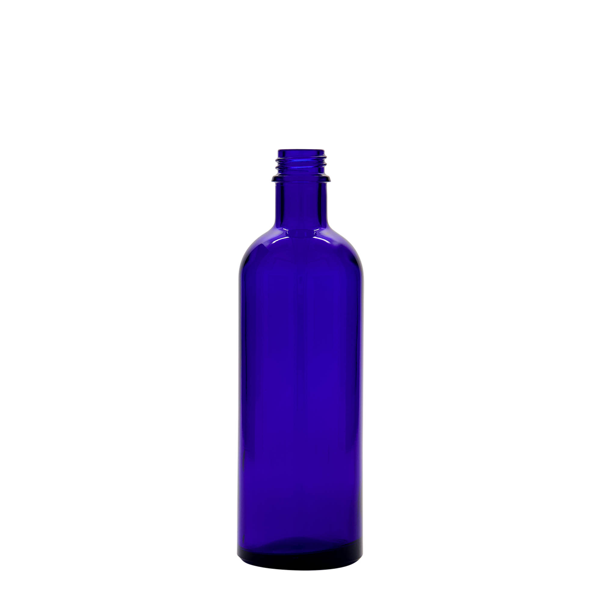 200 ml medicine bottle, glass, royal blue, opening: DIN 22 200 ml medicine bottle, glass, royal blue, opening: DIN 22