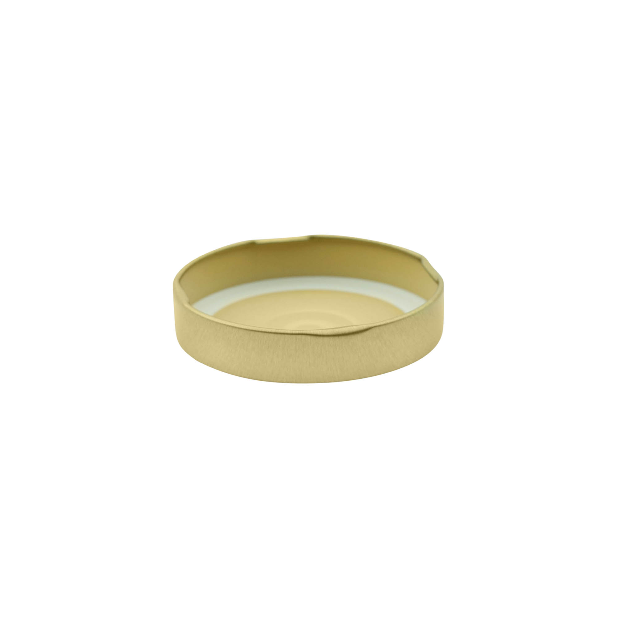 Deep twist-off cap, tinplate, gold, for opening: Deep-TO 66 Deep twist-off cap, tinplate, gold, for opening: Deep-TO 66