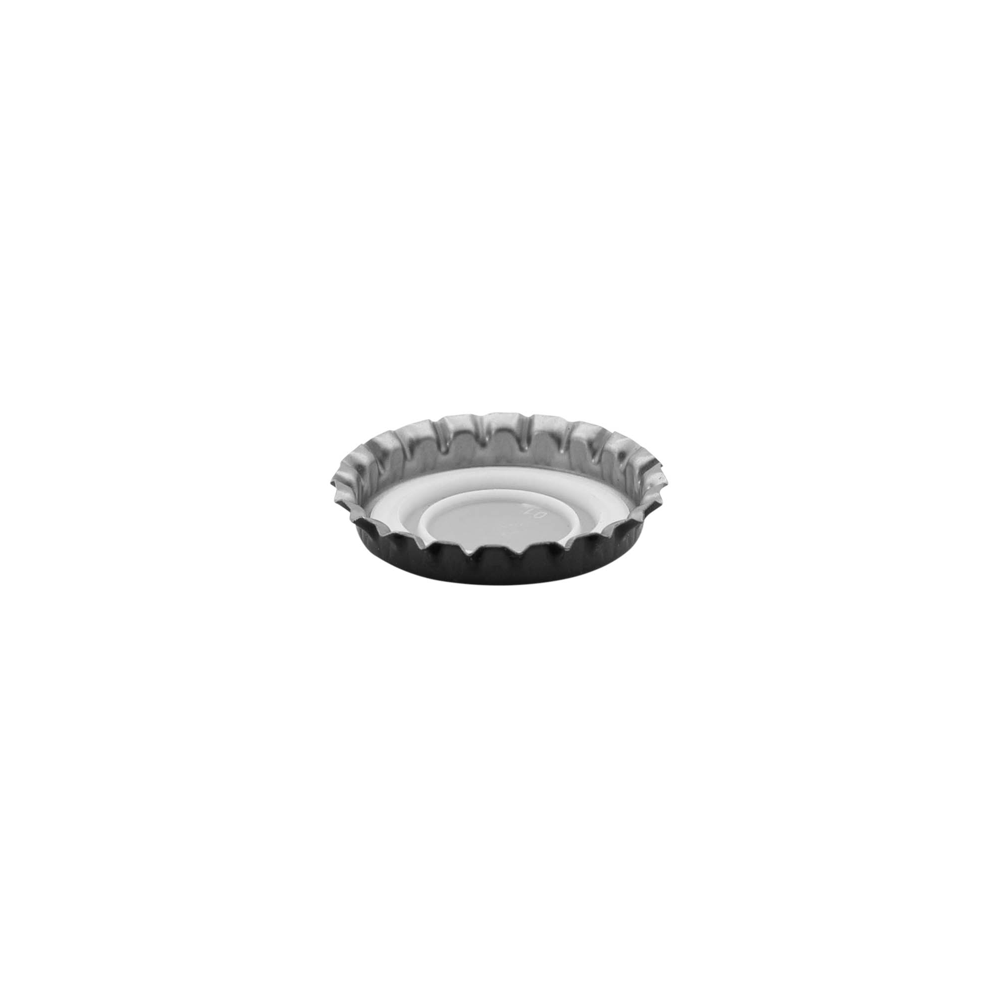 Crown caps 29 mm, metal, black Crown caps 29 mm, metal, black