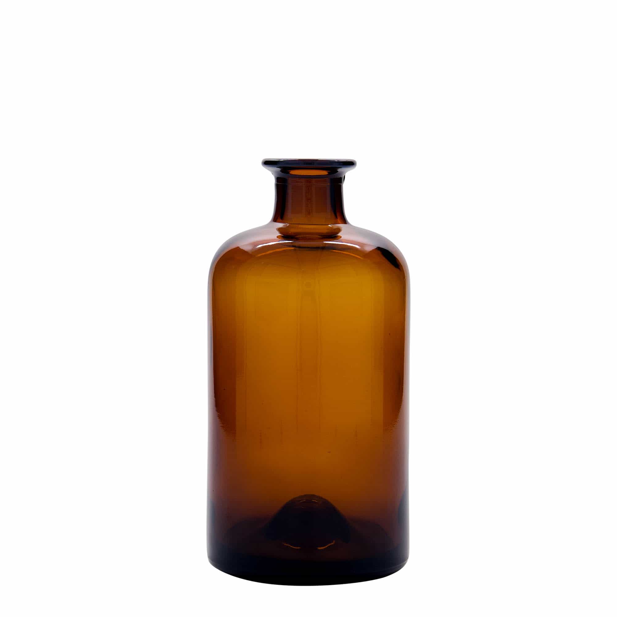 500 ml glass apothecary bottle, brown, closure: cork