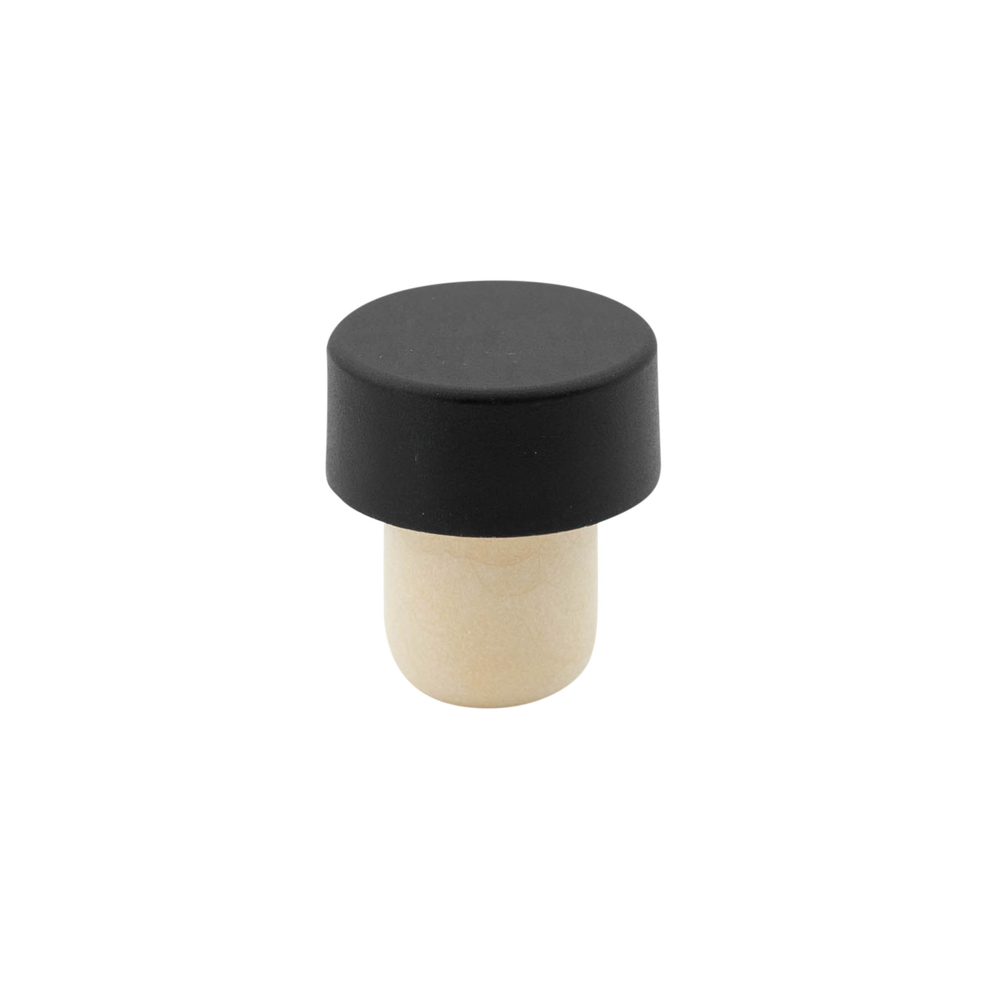 Handle corks 19 mm, plastic, black, for mouth: cork Handle corks 19 mm, plastic, black, for mouth: cork
