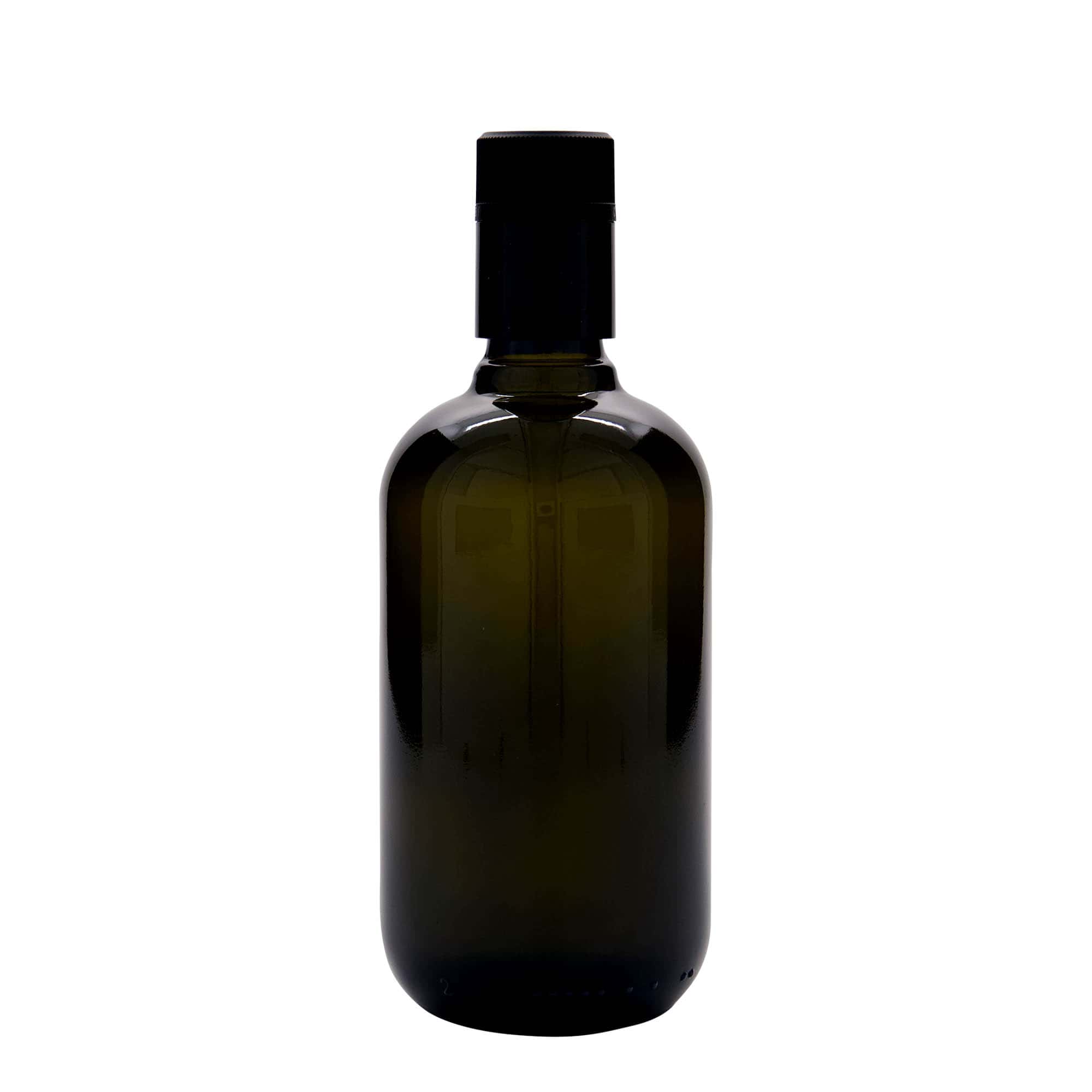 500 ml vinegar/oil bottle 'Biolio', antique green glass, opening: DOP