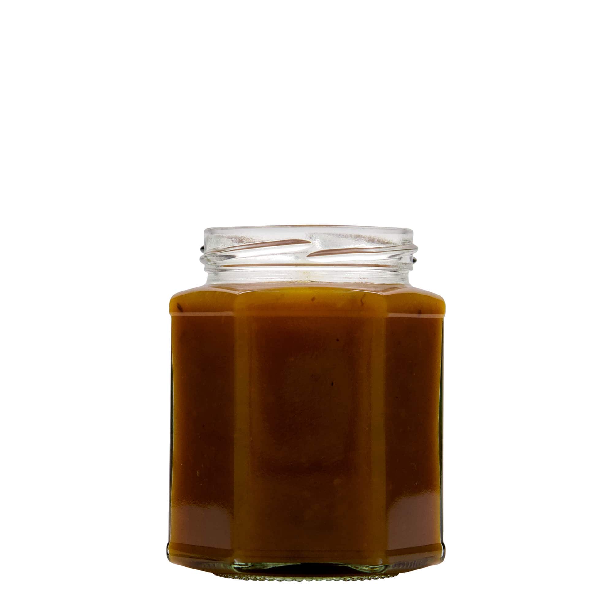 324 ml hexagonal glass, opening: twist-off (TO 66) 324 ml hexagonal glass, opening: twist-off (TO 66)