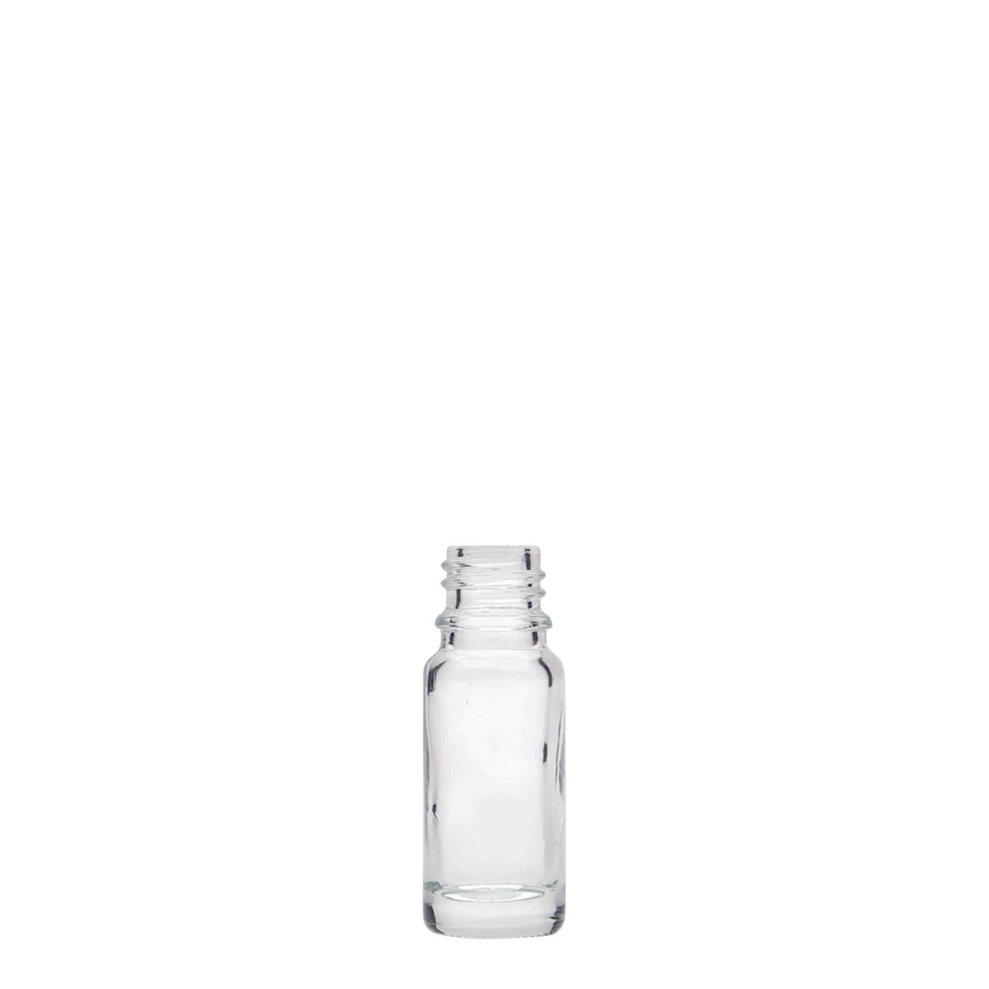 10 ml medicine bottle, glass, opening: DIN 18
