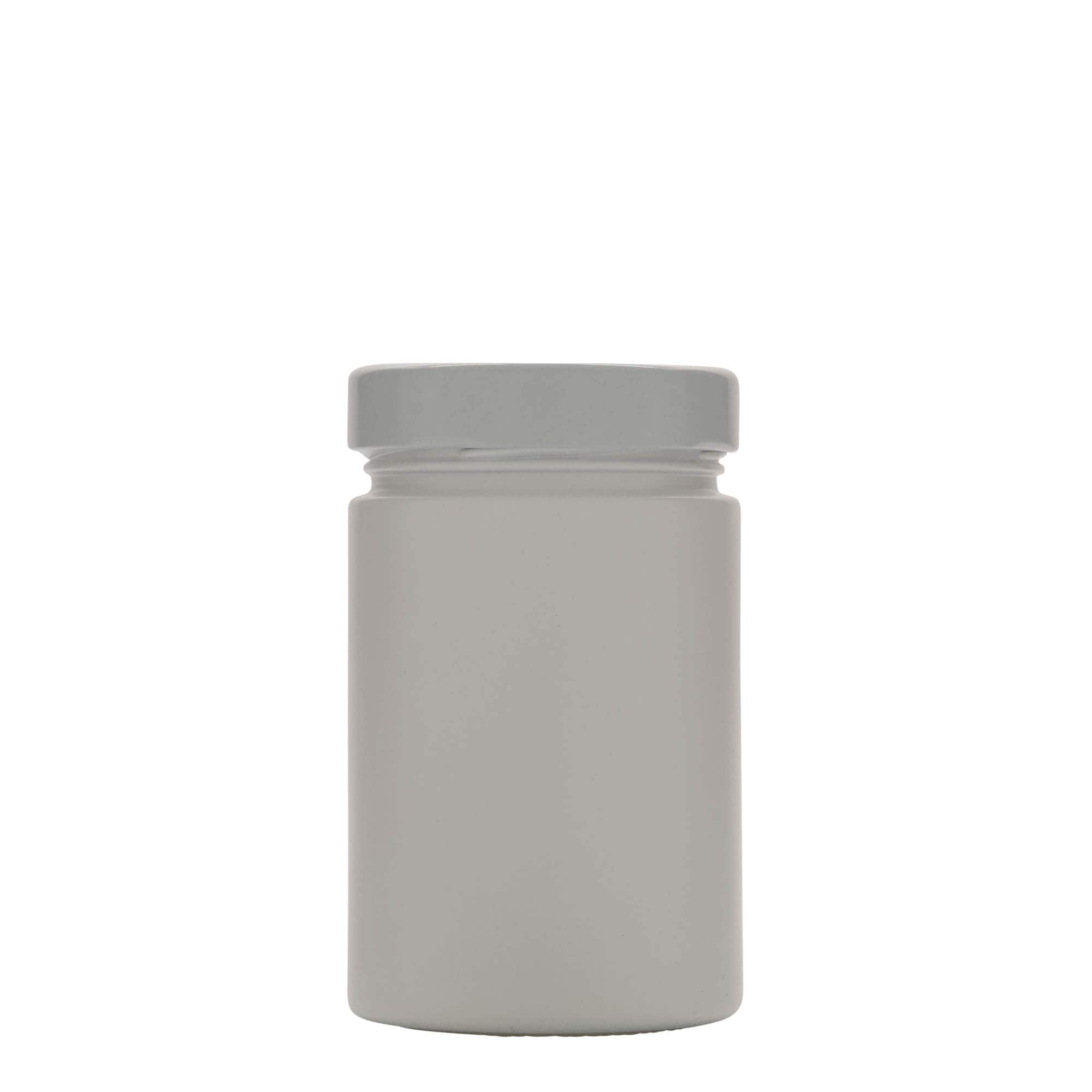 327 ml round glass ‘Aurora’, white, opening: Deep-Twist-off (DTO 66)