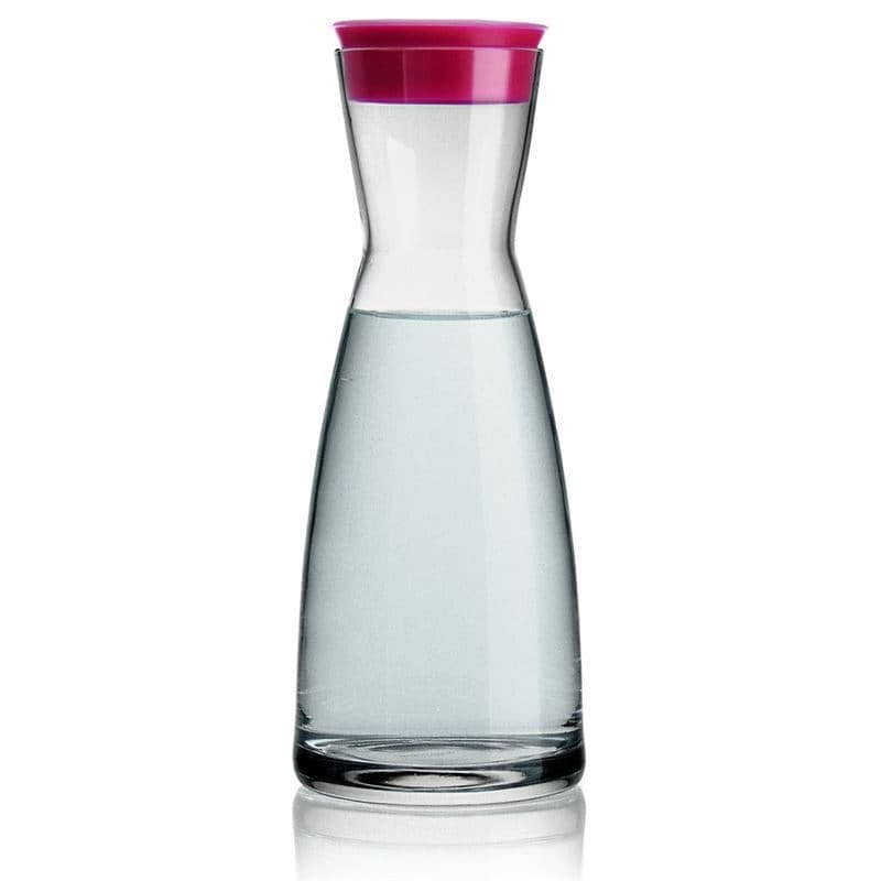 1,000 ml carafe 'Ypsilon', glass, pink