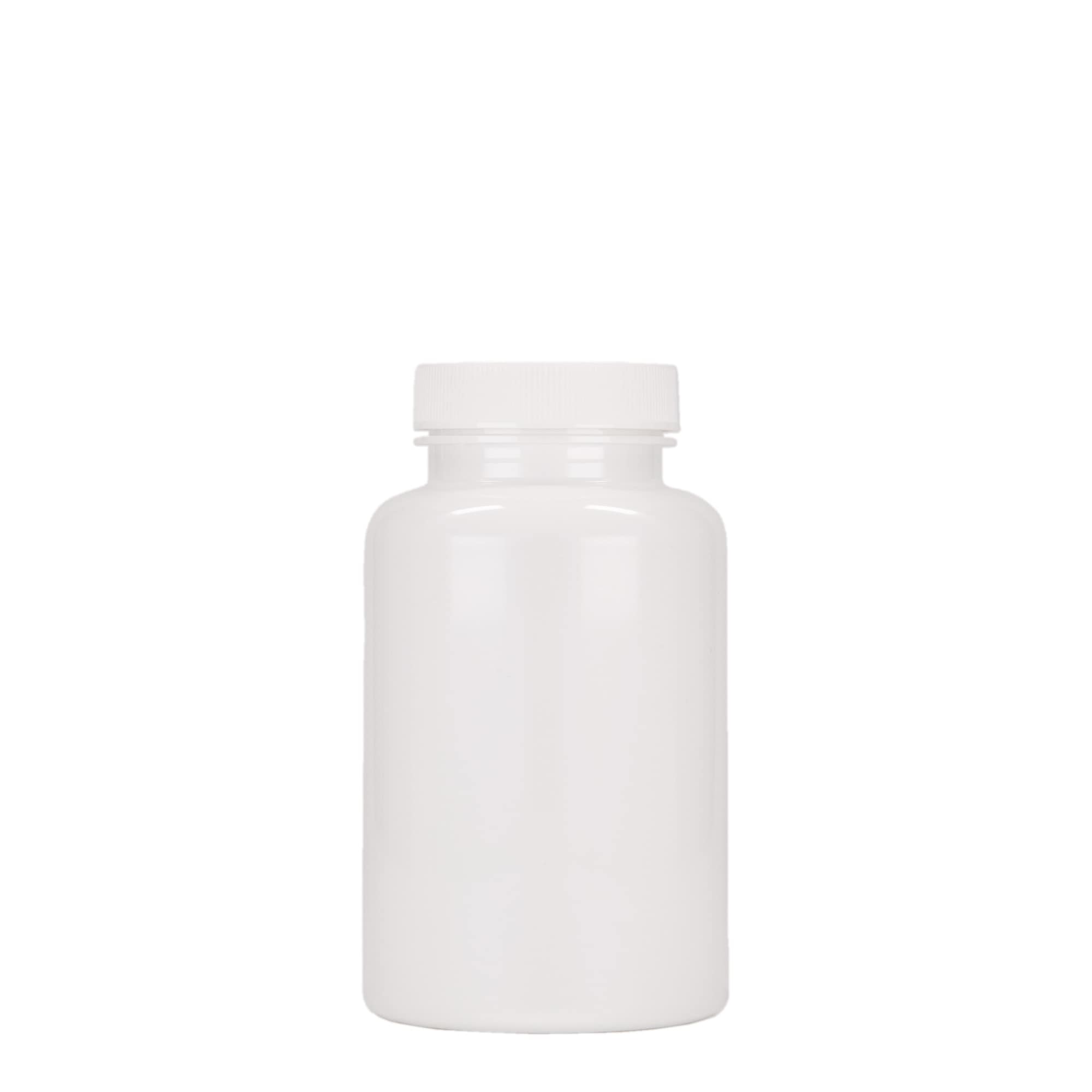 250 ml PET container, plastic, white, opening: 45/400