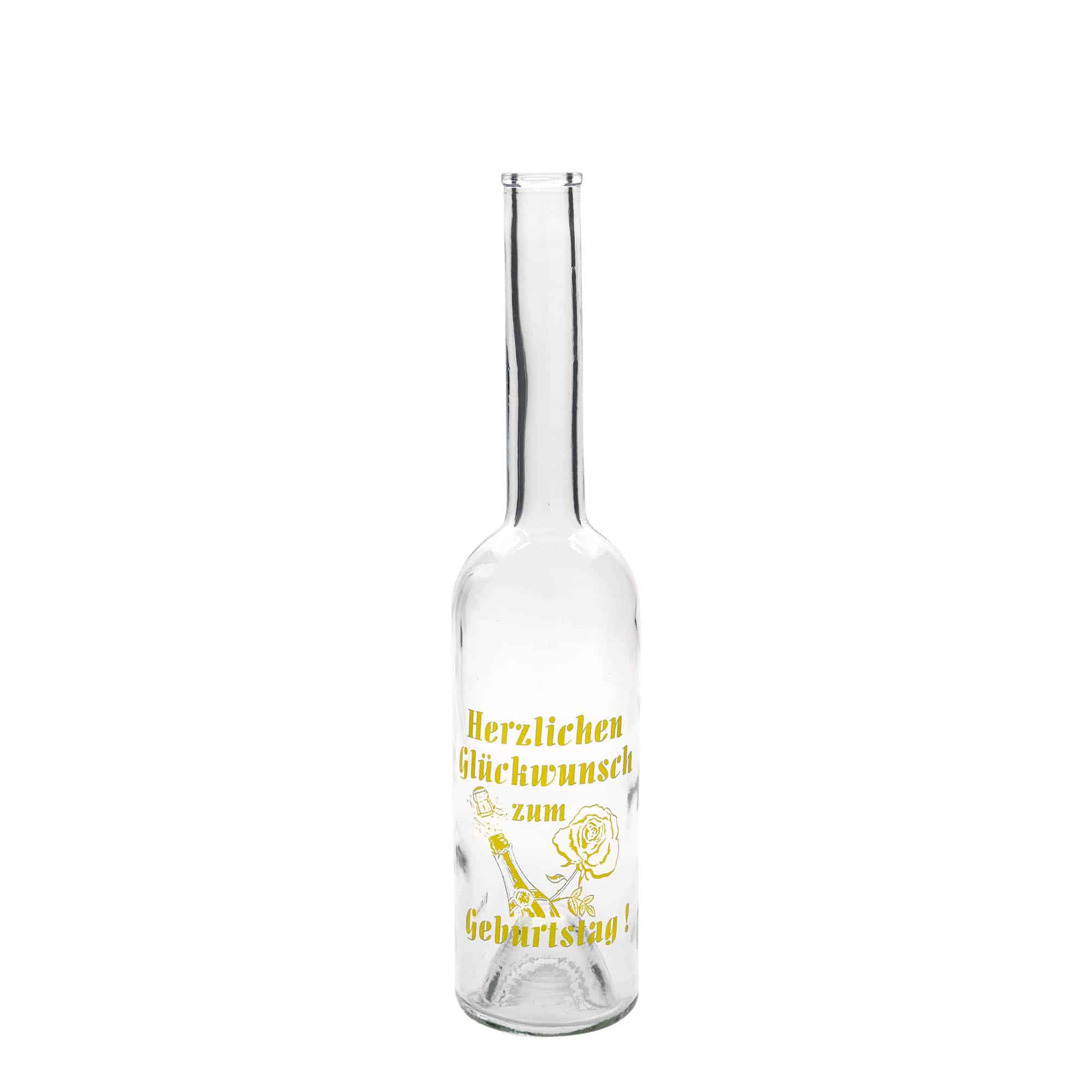 500 ml glass bottle Maximo printed 'Carnival', opening: cork