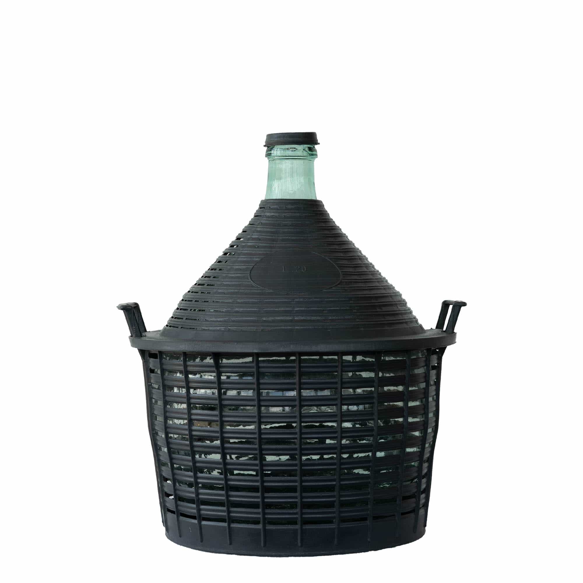 20 l narrow-necked balloon bottle, glass, opening: slip lid