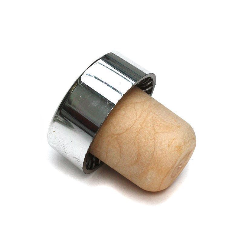 Handle cork 19 mm, plastic, silver, for opening: cork Handle cork 19 mm, plastic, silver, for opening: cork