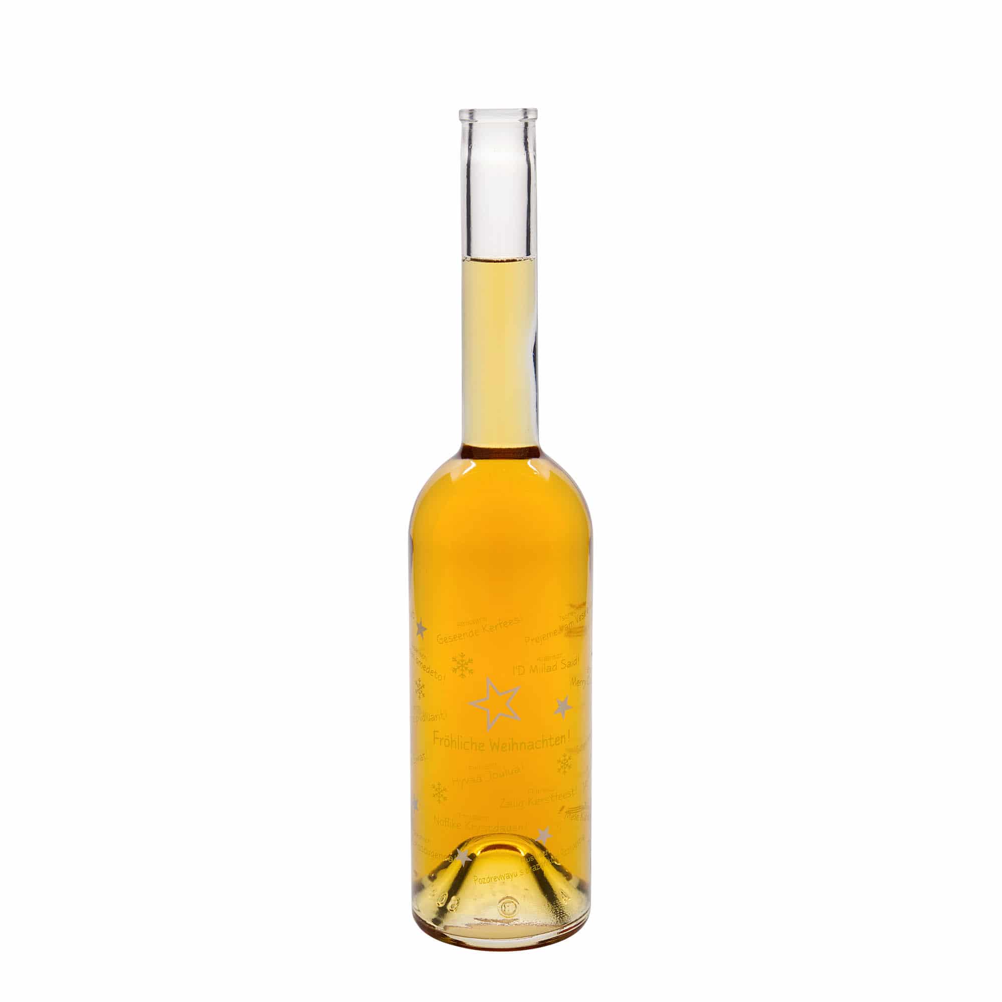 500 ml glass bottle 'Opera', motif: Christmas around the world, opening: cork 500 ml glass bottle 'Opera', motif: Christmas around the world, opening: cork