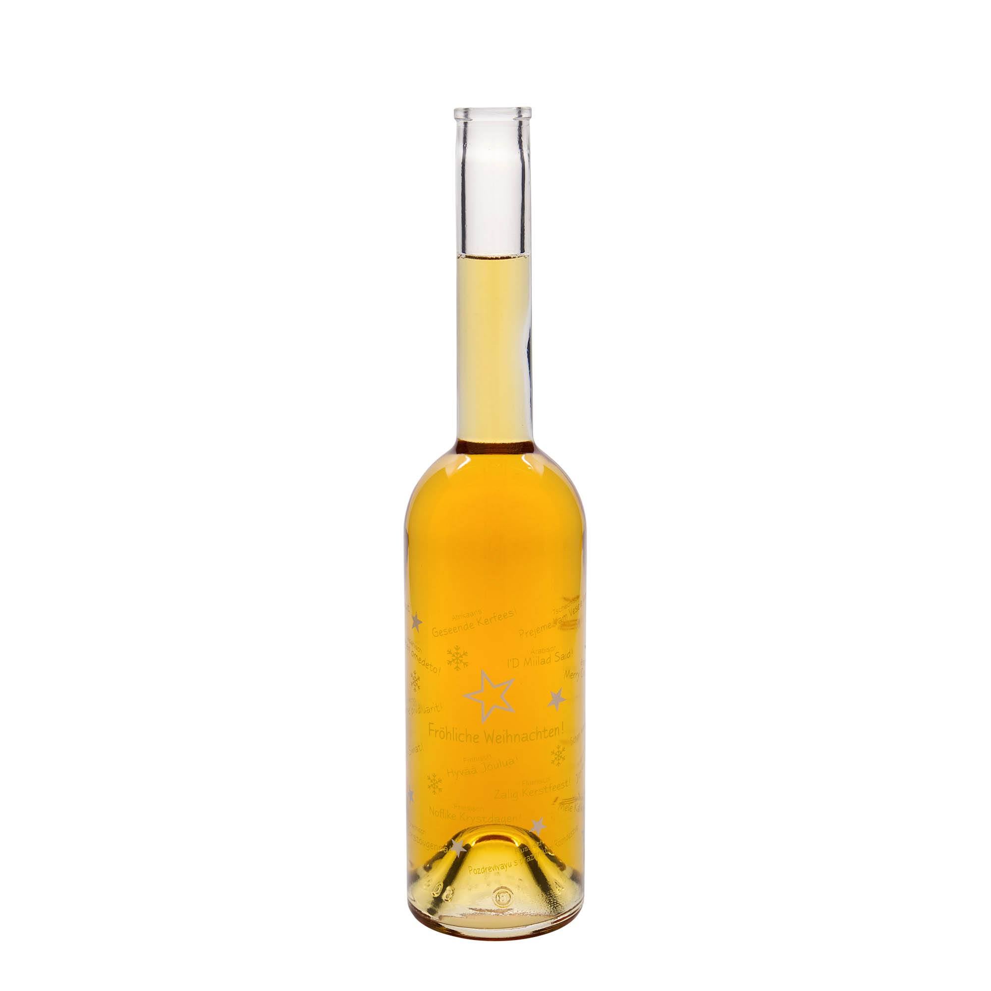 500 ml glass bottle ‘Opera’, motif: Christmas around the world, opening: cork