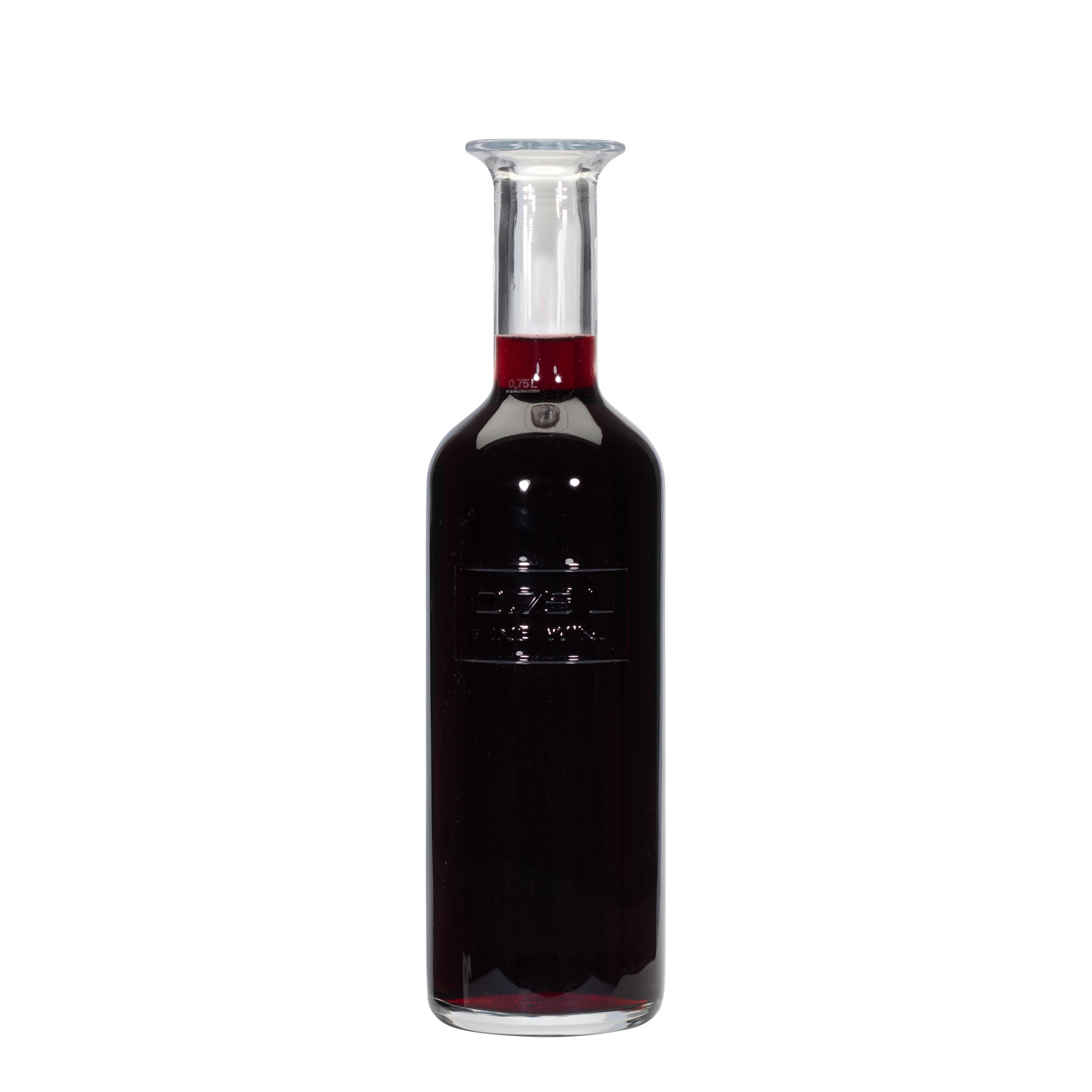 750 ml glass bottle 'Optima Fine Wine', neck: cork 750 ml glass bottle 'Optima Fine Wine', neck: cork