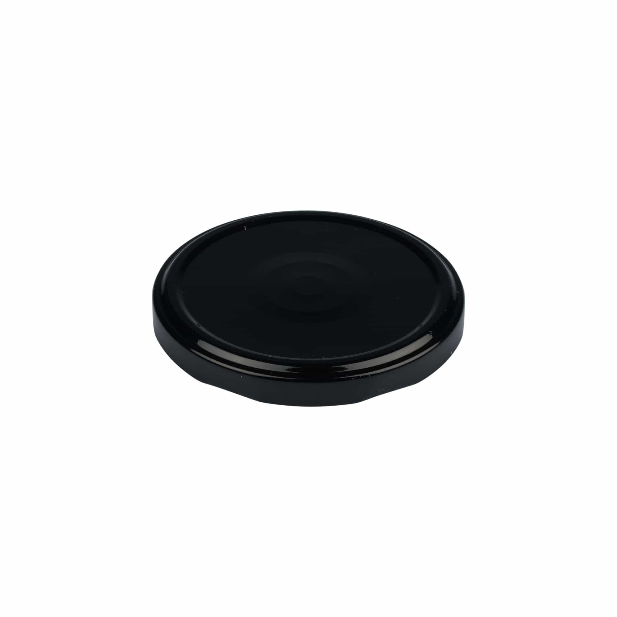 Twist-off lid, tinplate, sterilizable, black, for opening: TO 82
