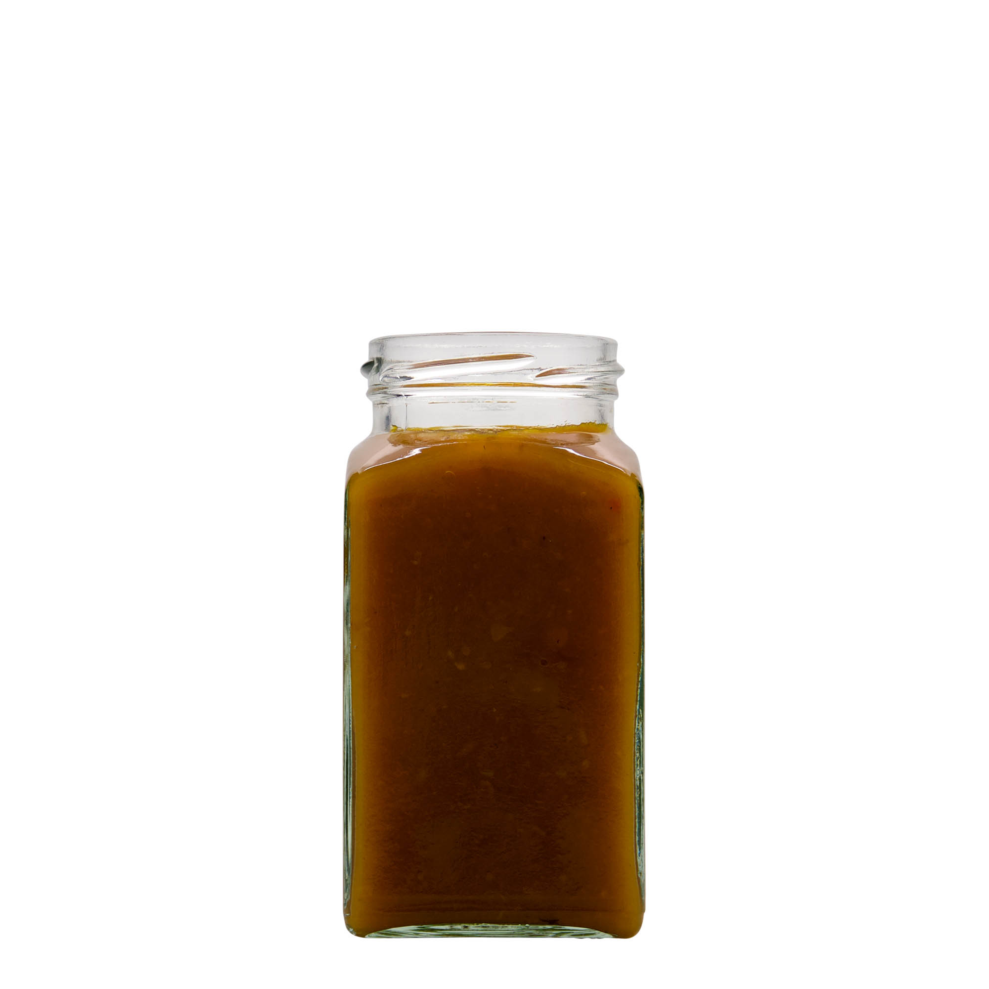312 ml square glass, opening: Twist-off (TO 58) 312 ml square glass, opening: Twist-off (TO 58)