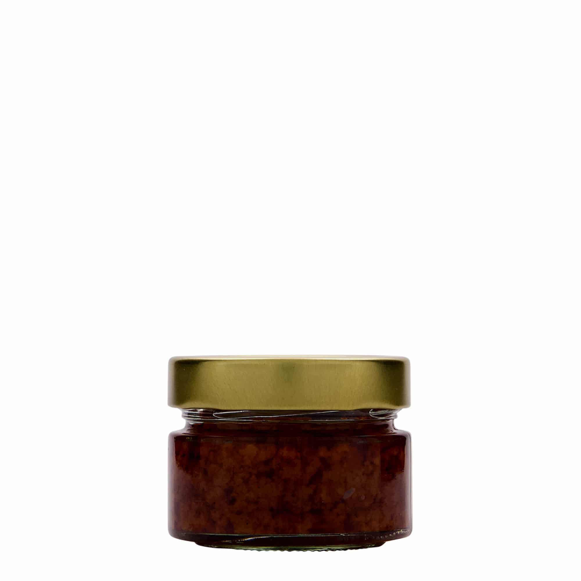 130 ml round glass ‘Aurora’, opening: Deep-Twist-off (DTO 66)