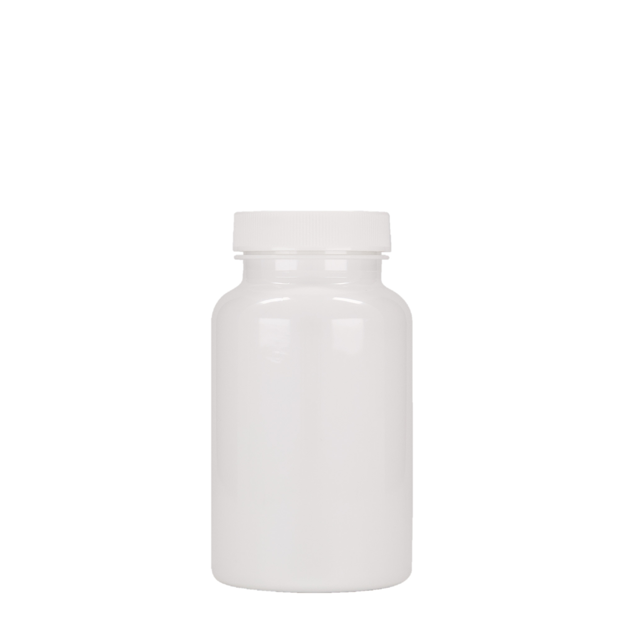 200 ml PET container, plastic, white, opening: 45/400