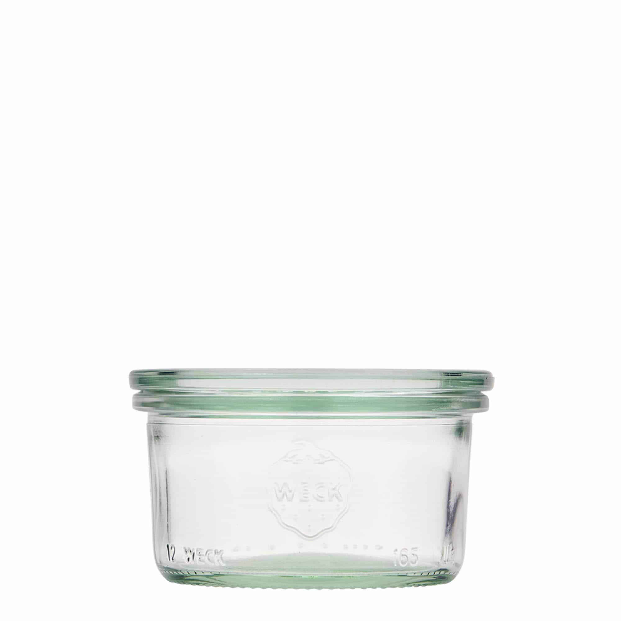 12x 165 ml WECK inverted jar with glass lid RR 80