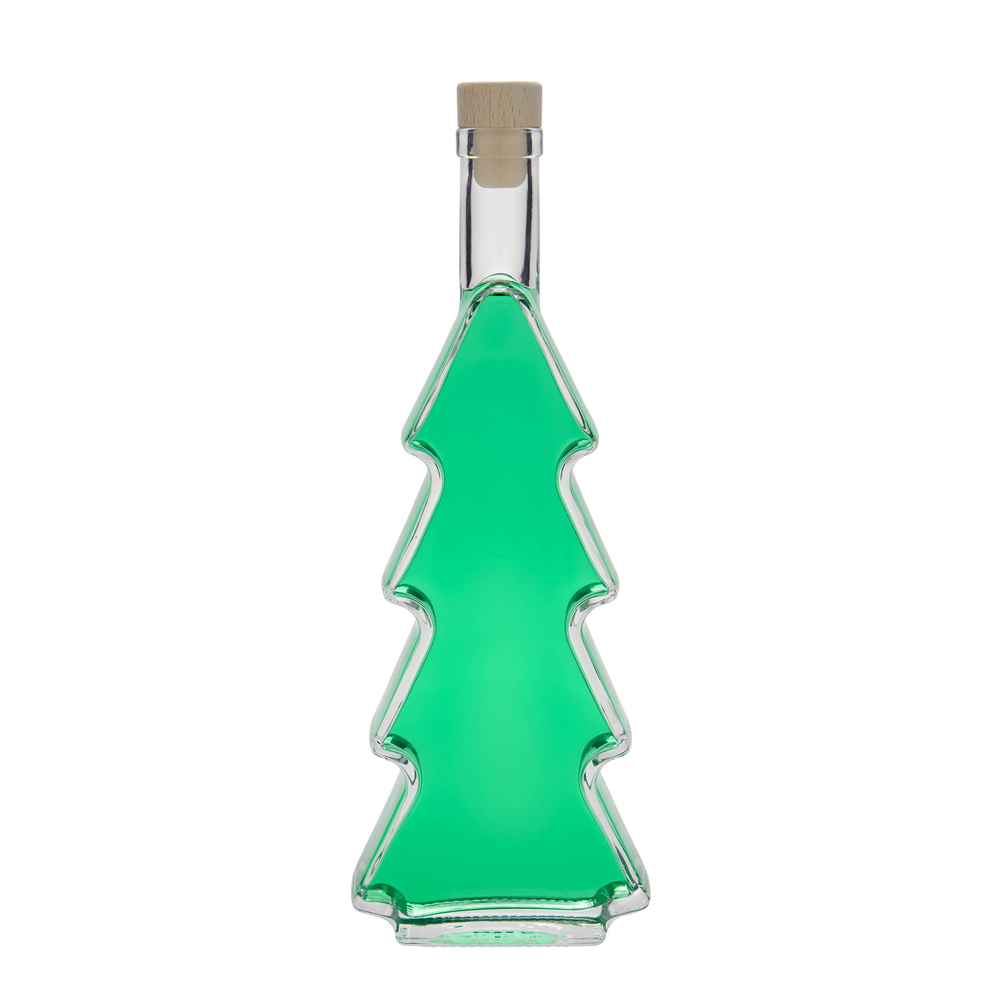 500 ml glass bottle 'Christmas tree', opening: cork 500 ml glass bottle 'Christmas tree', opening: cork