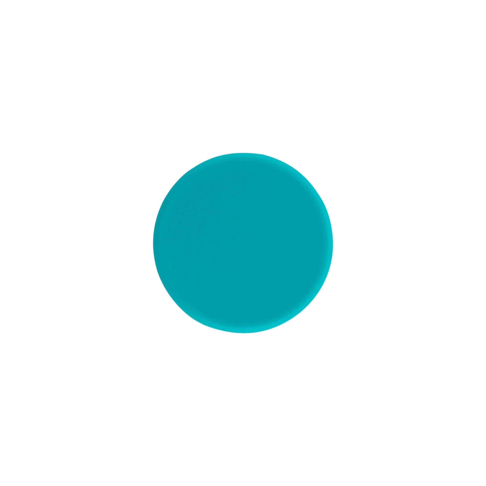 Screw cap, ABS plastic, turquoise, for opening: GPI 28/400 Screw cap, ABS plastic, turquoise, for opening: GPI 28/400