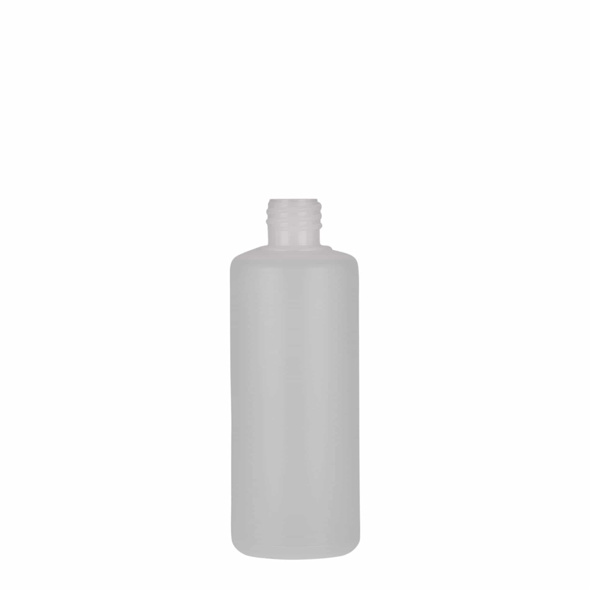 100 ml round bottle, PE plastic, natural, closure: screw cap