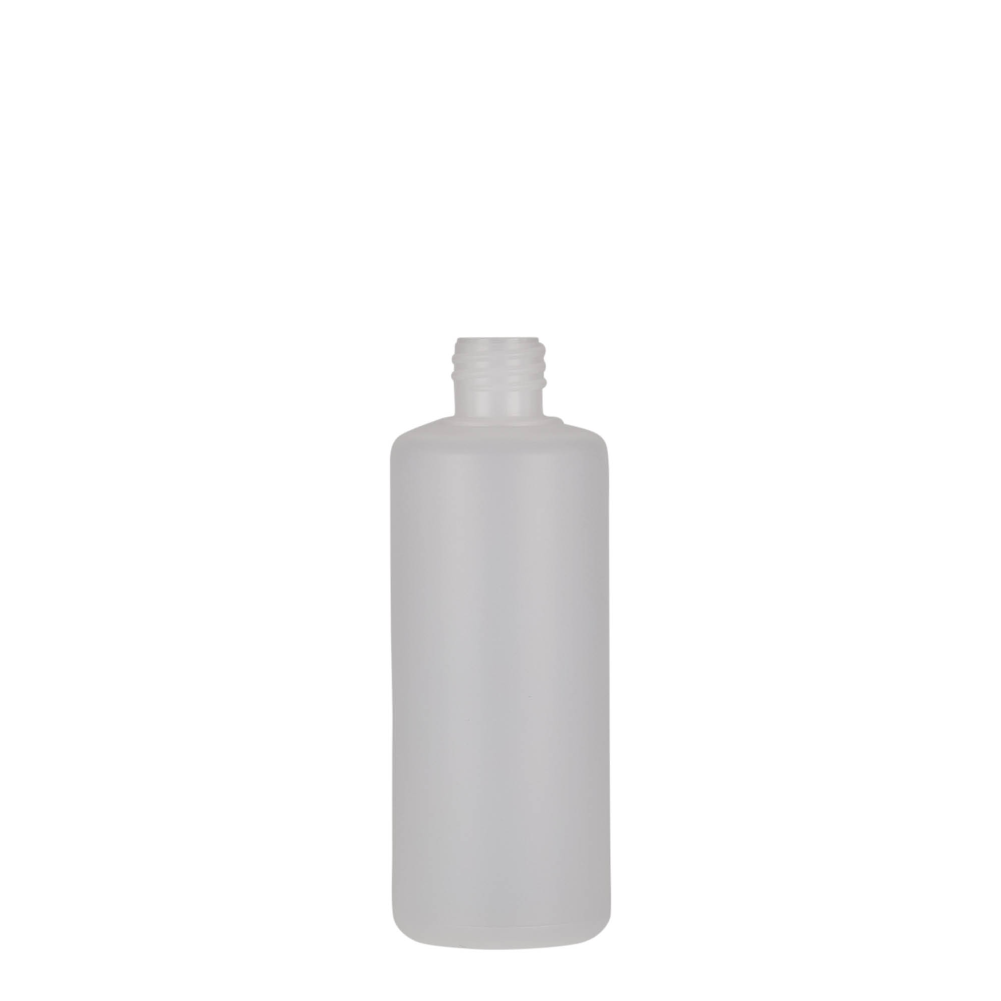 100 ml round bottle, PE plastic, natural, opening: screw cap 100 ml round bottle, PE plastic, natural, opening: screw cap