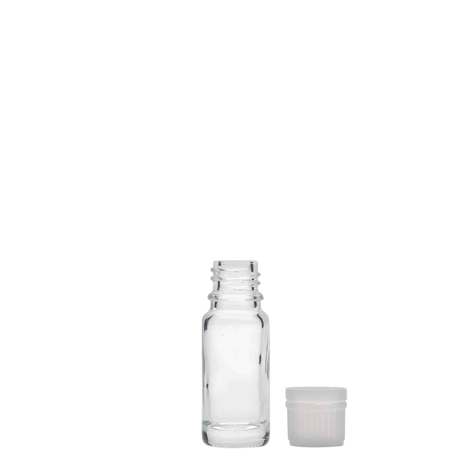 10 ml medicine bottle, glass, opening: DIN 18
