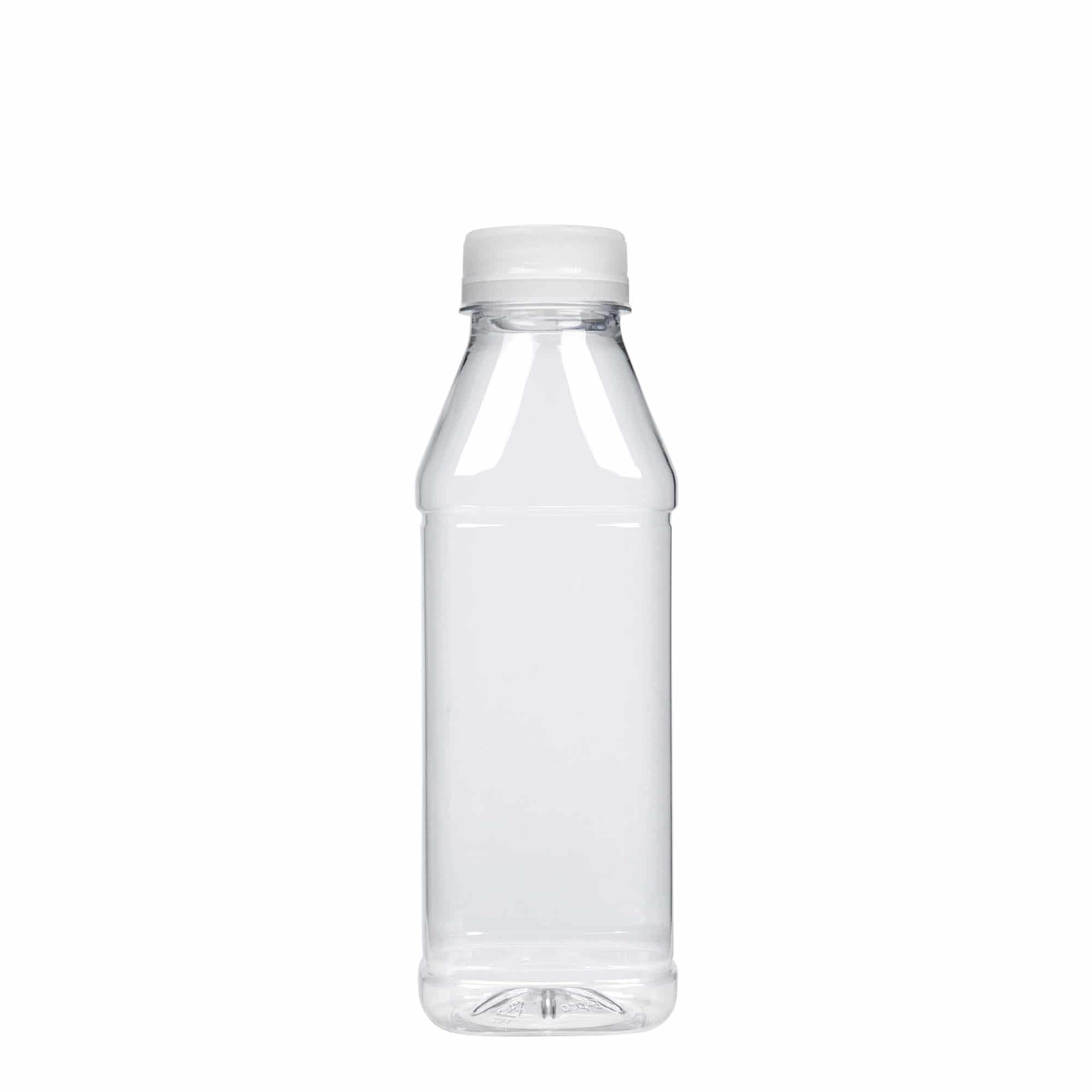 500 ml PET bottle 'Milk and Juice Carré', square, plastic, opening: 38 mm