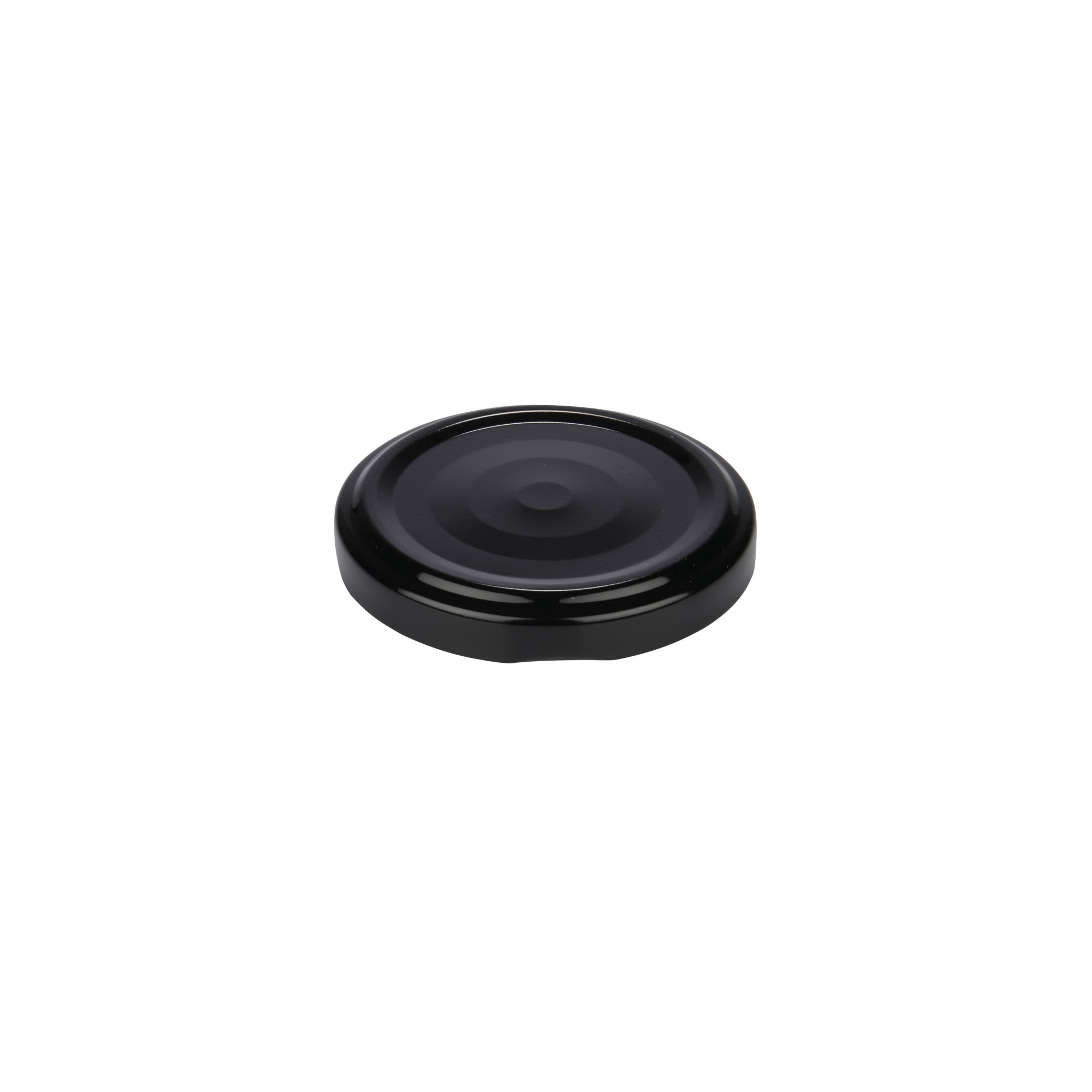 Twist-off lid, tinplate, black, for opening: TO 58