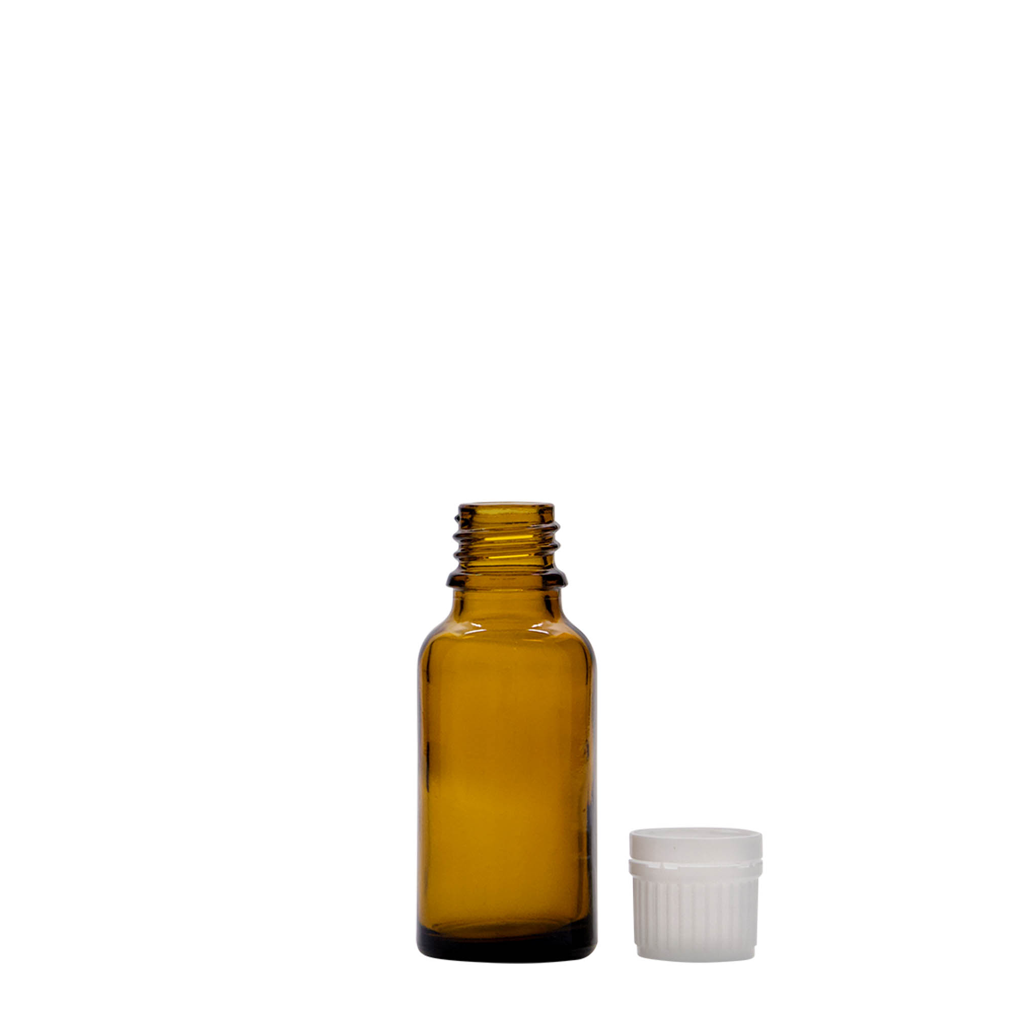 20 ml medicine bottle, brown glass, opening: DIN 18 20 ml medicine bottle, brown glass, opening: DIN 18