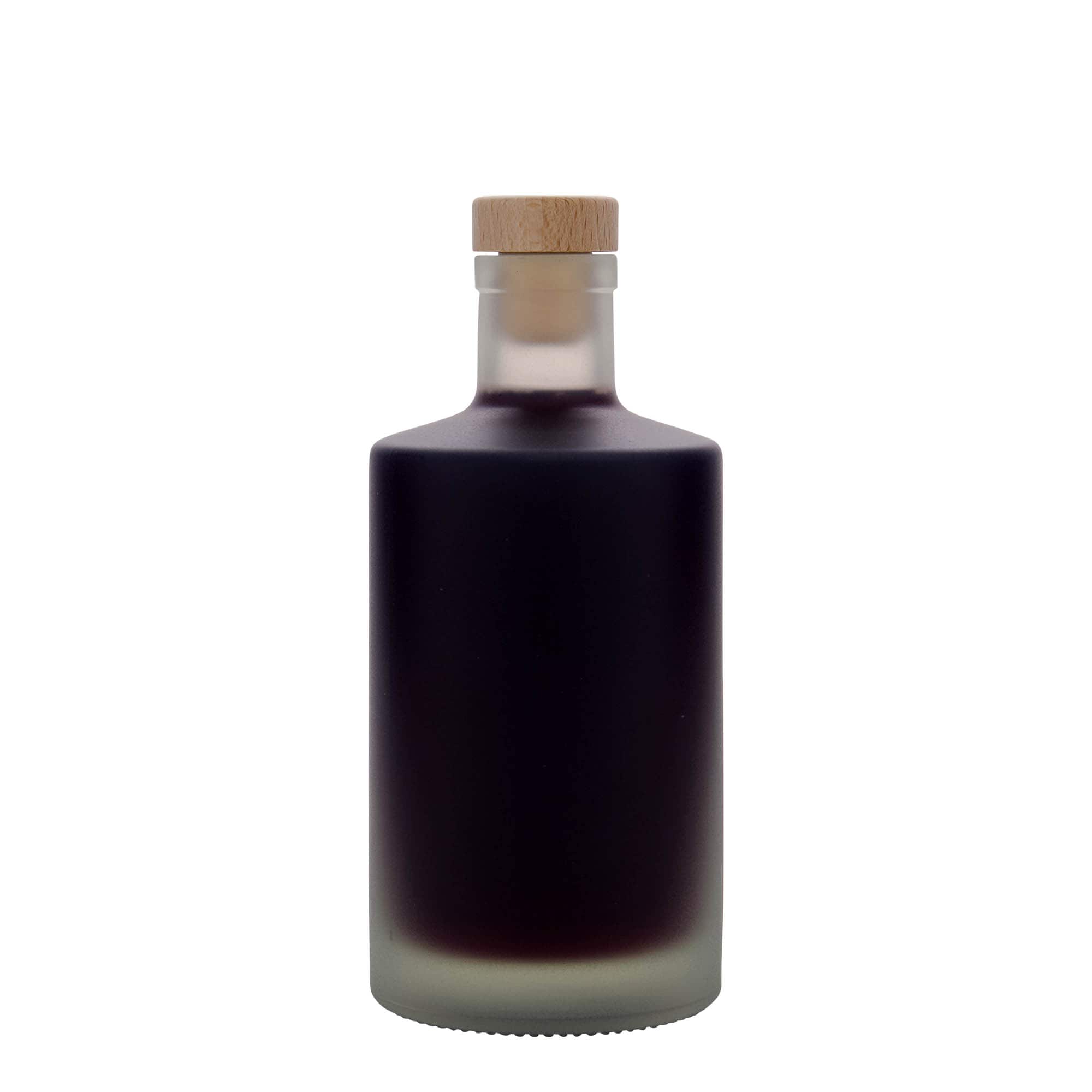 500 ml glass bottle 'Caroline', frosted, neck: cork