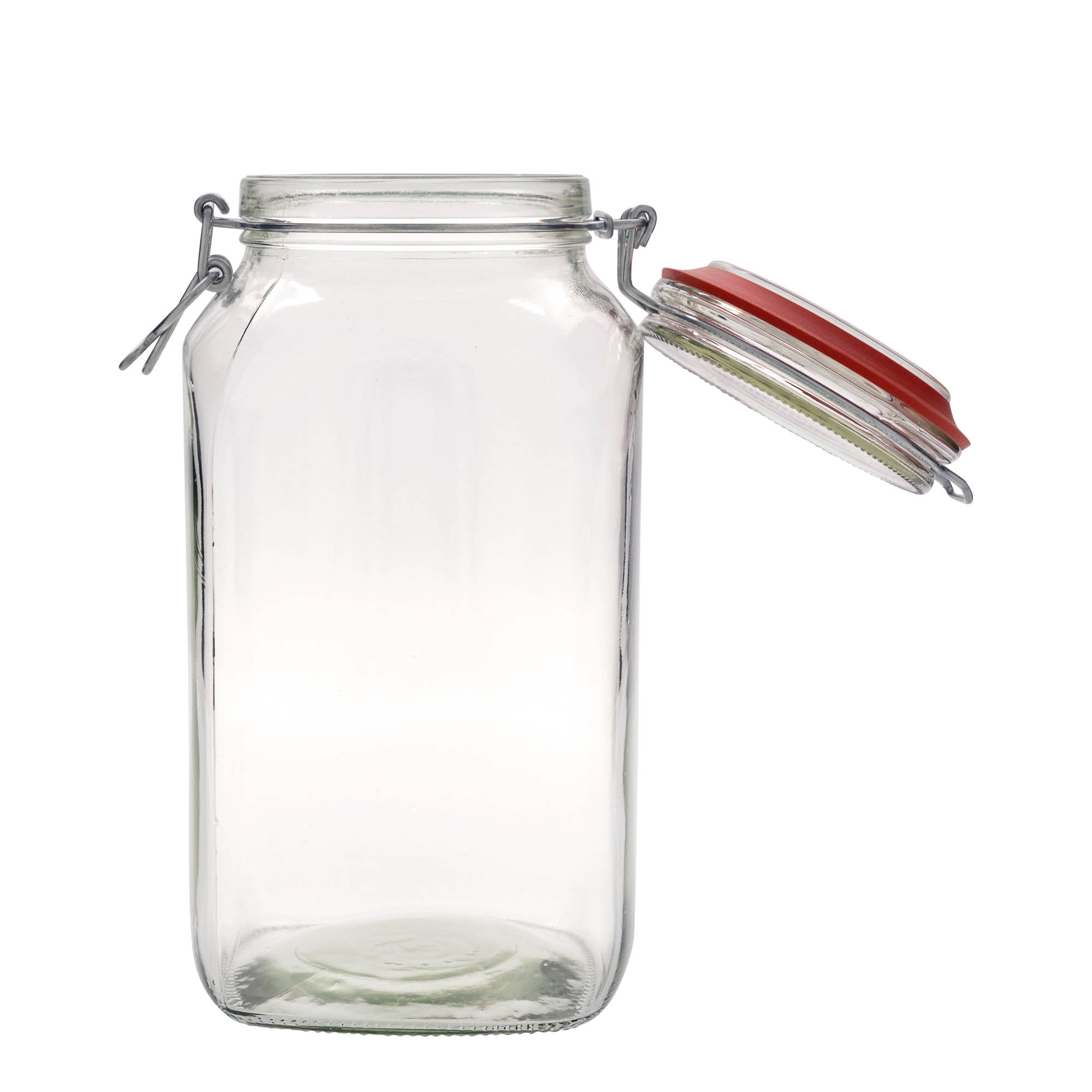 2,590 ml wire bail jar #, square, opening: wire bail closure