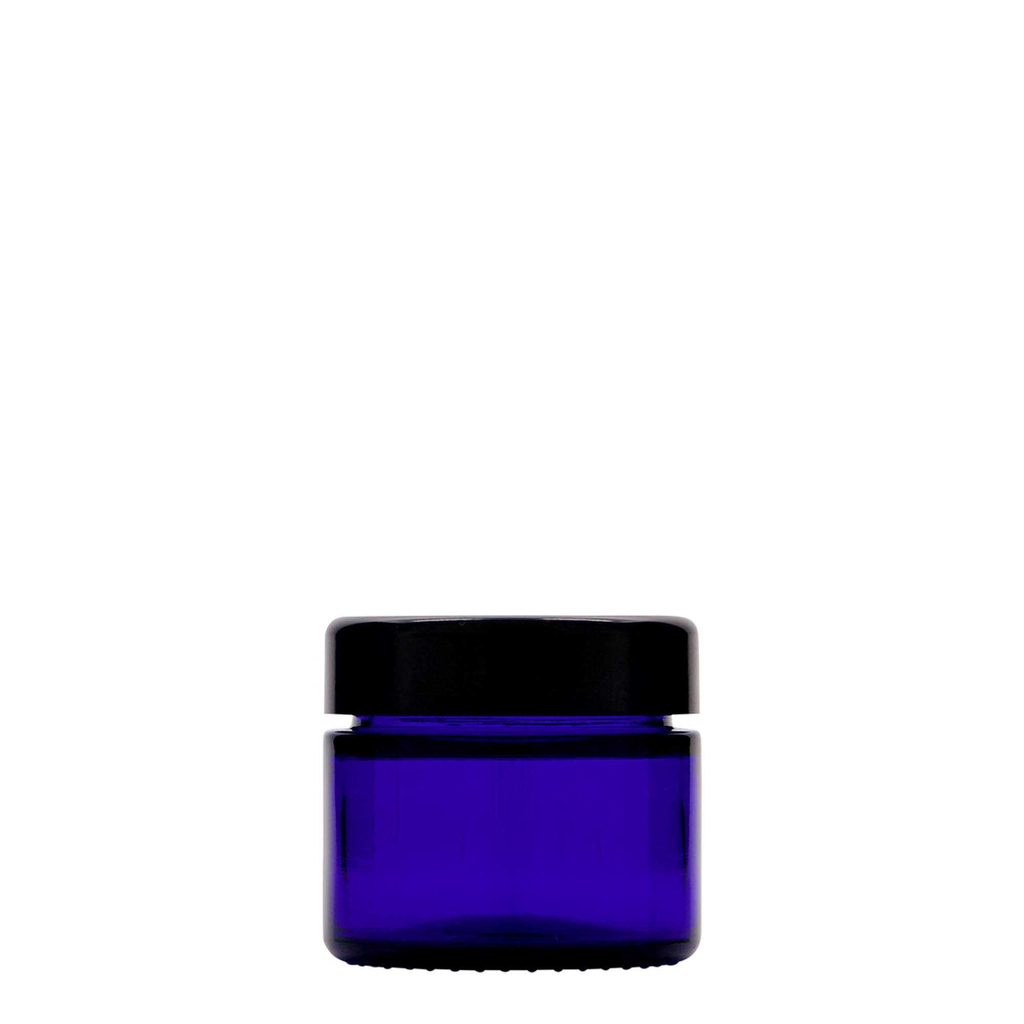 50 ml jar ‘Blue Edition’, glass, royal blue, opening: screw cap