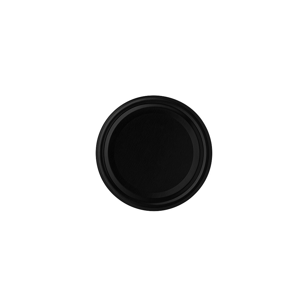 Twist-off lid, tinplate, black, for opening: TO 53