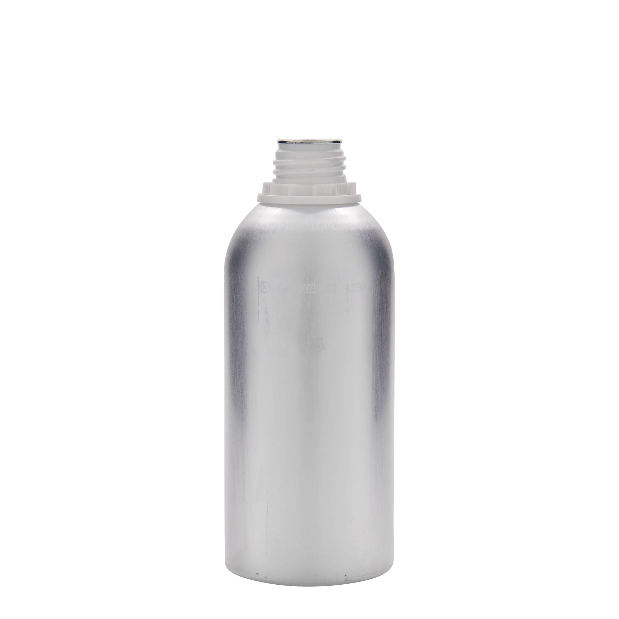 625 ml aluminium bottle, metal, silver, opening: DIN 32