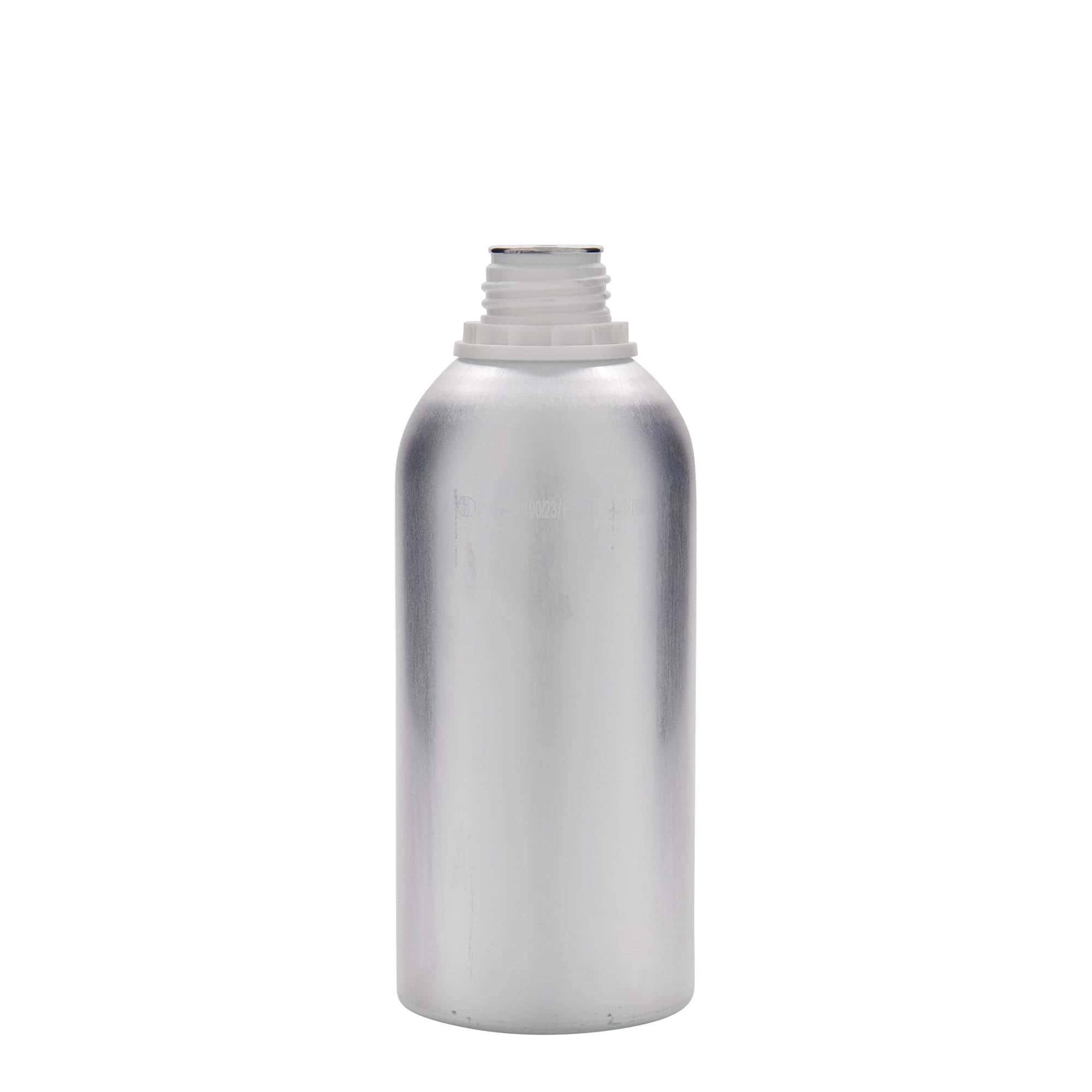 625 ml aluminium bottle, metal, silver, opening: DIN 32