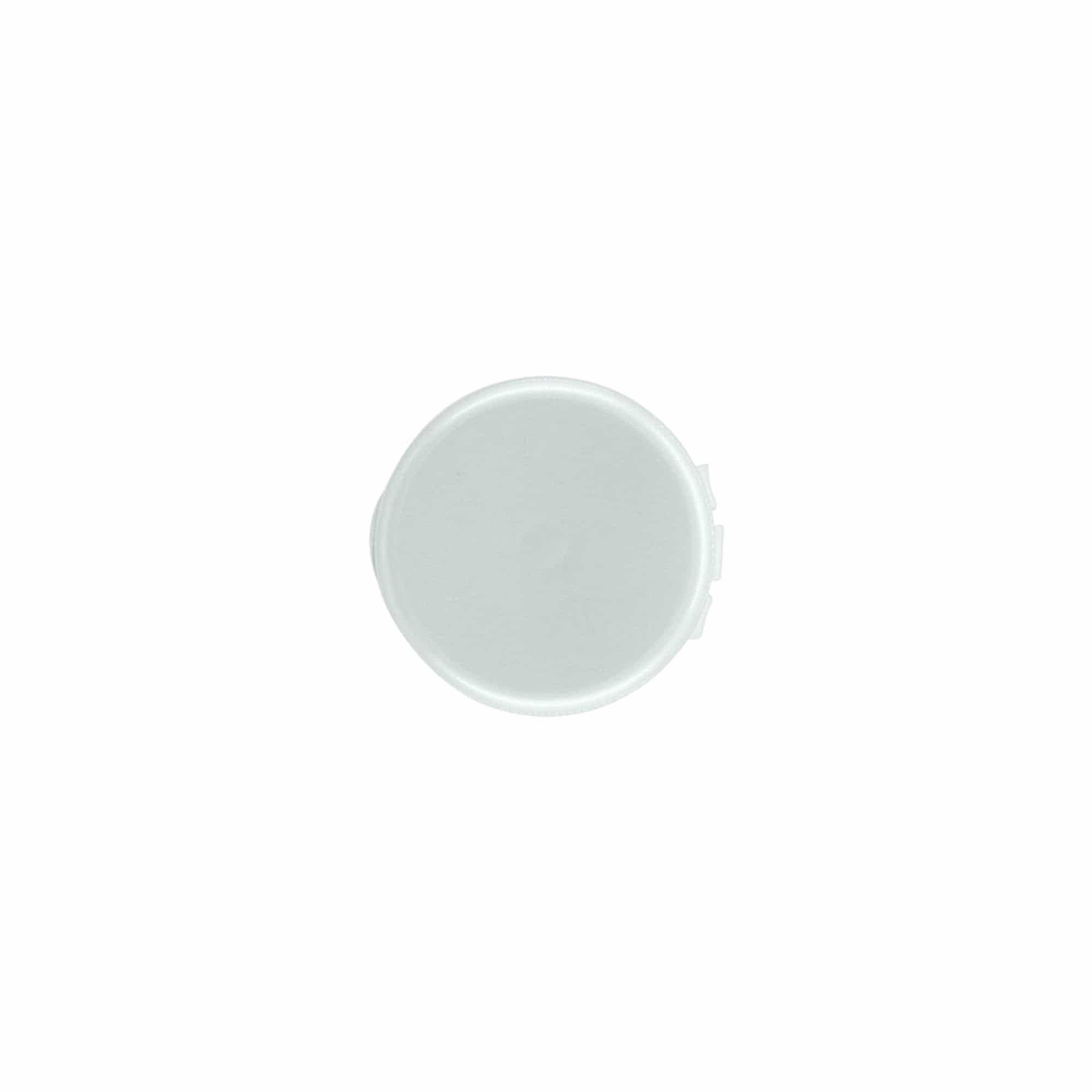 Screw cap with hinge, PP plastic, silver, for opening: 24/410 Screw cap with hinge, PP plastic, silver, for opening: 24/410