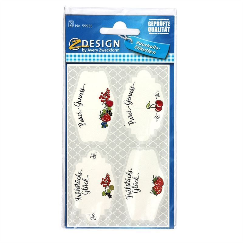 Zweckform Labels 'Breakfast', paper, multicoloured Zweckform Labels 'Breakfast', paper, multicoloured